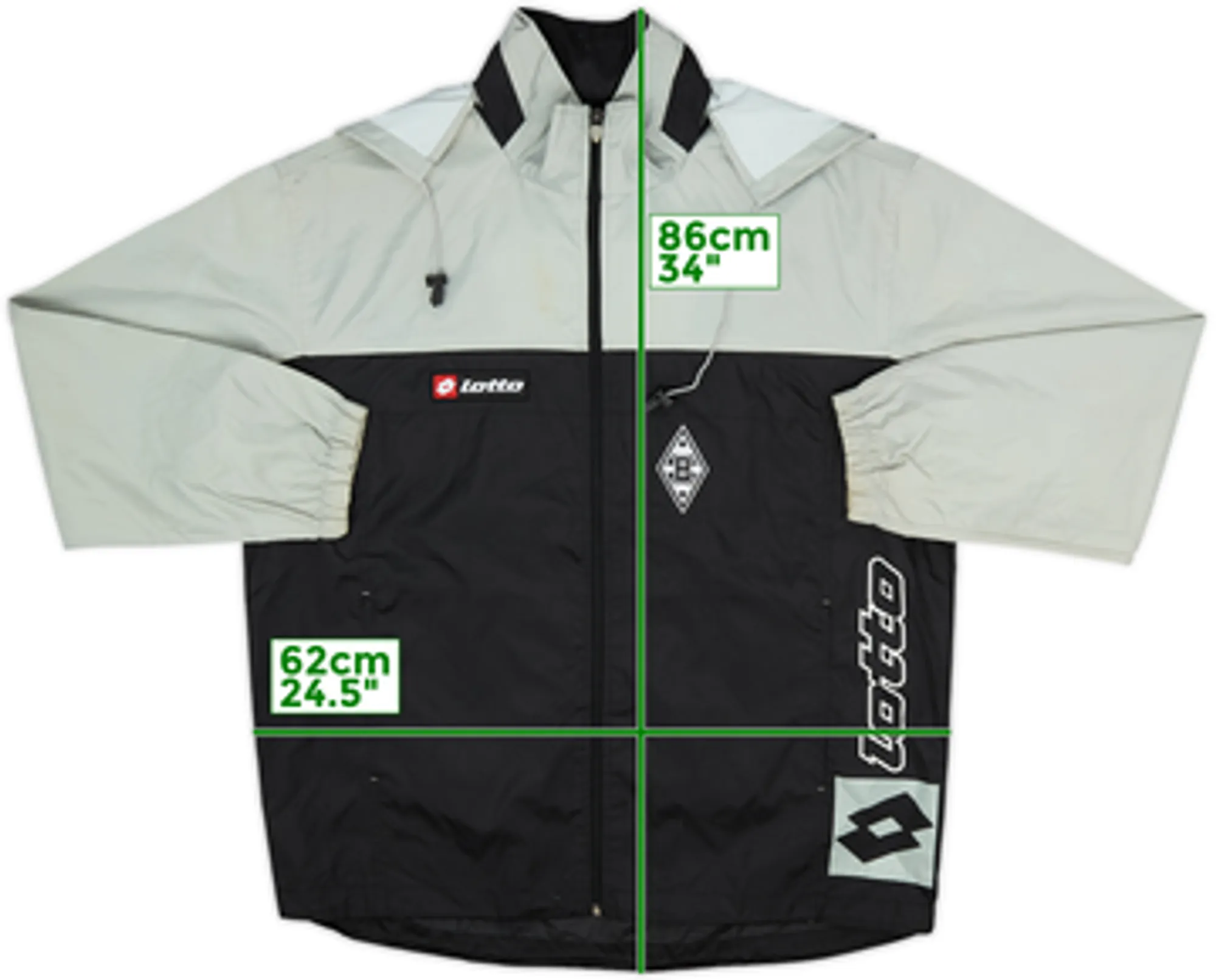 2006-07 Borussia Monchengladbach Lotto Hooded Rain Jacket - 8/10 - (XL)