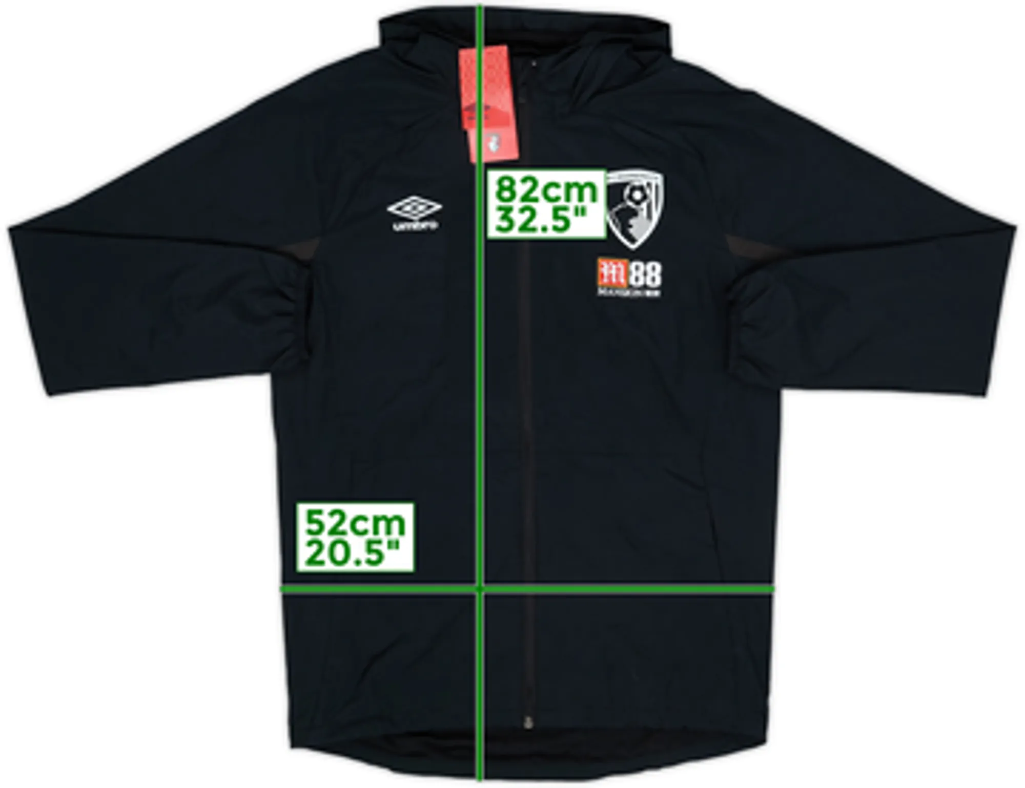 2017-18 Bournemouth Umbro Hooded Rain Jacket (S)