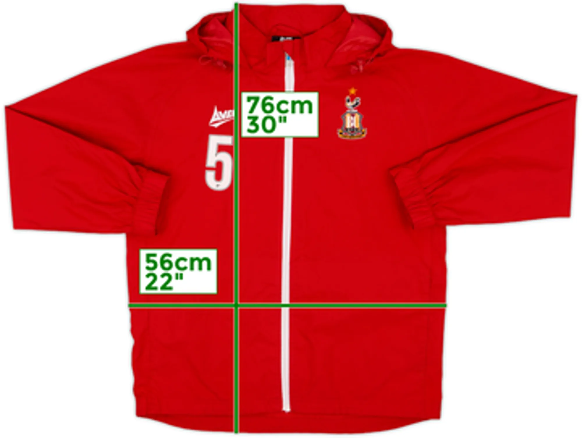 2019-20 Bradford Avec Player Issue Hooded Track Jacket #5 - 8/10 - (M)