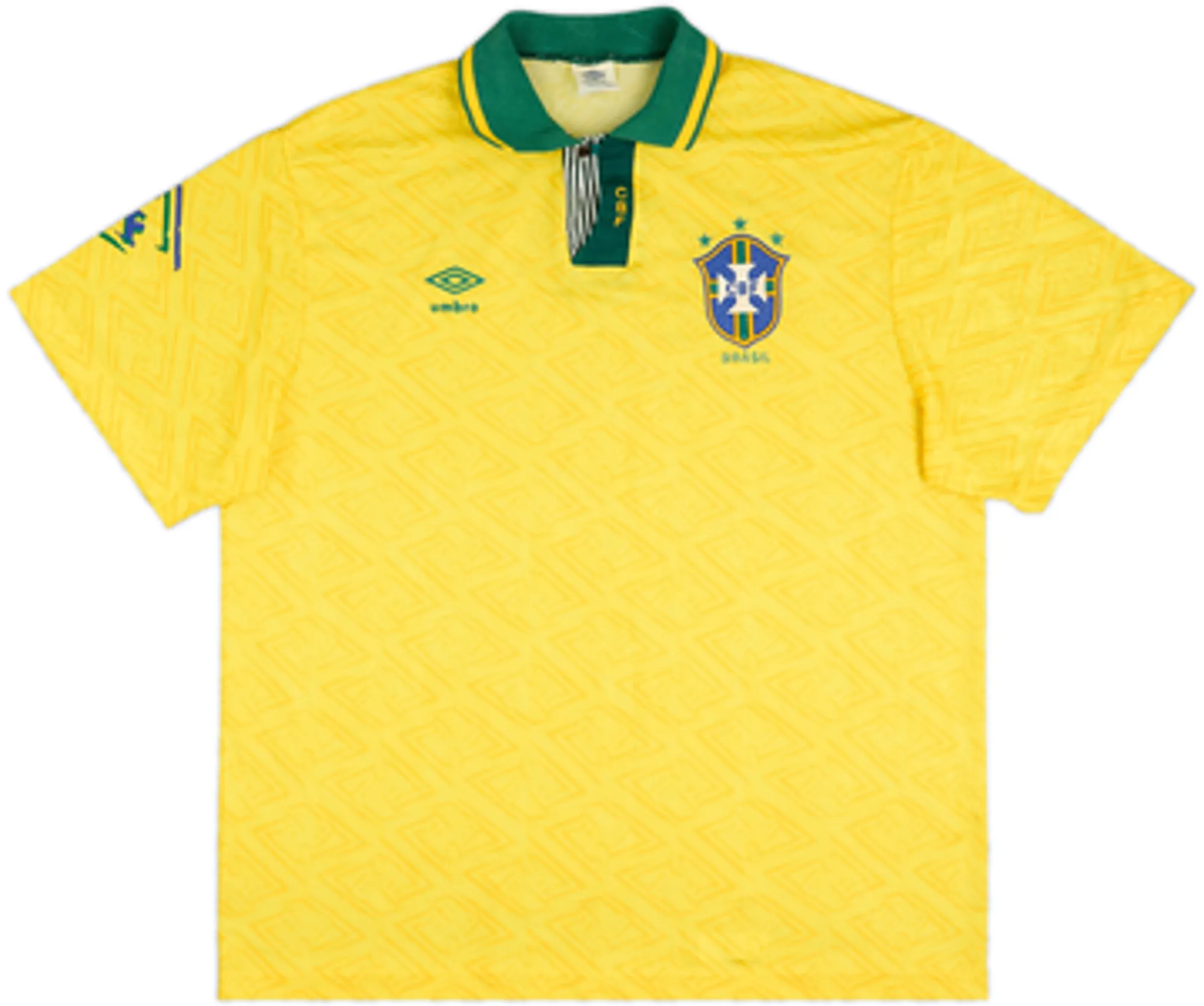 1991-93 Brazil Home Shirt - 8/10 - (L)