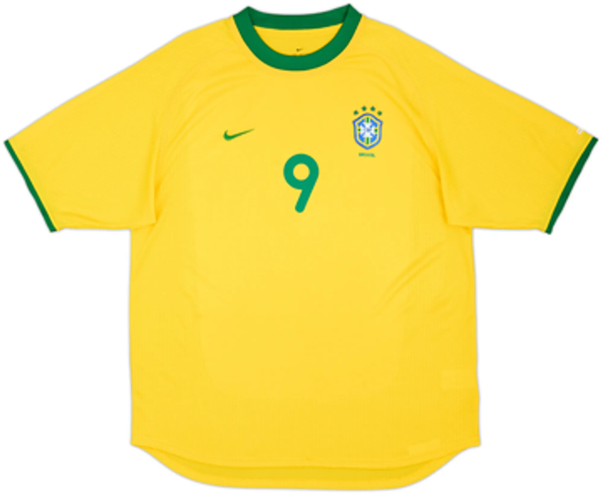 2000-02 Brazil Home Shirt Ronaldo #9 - 9/10 - (S)