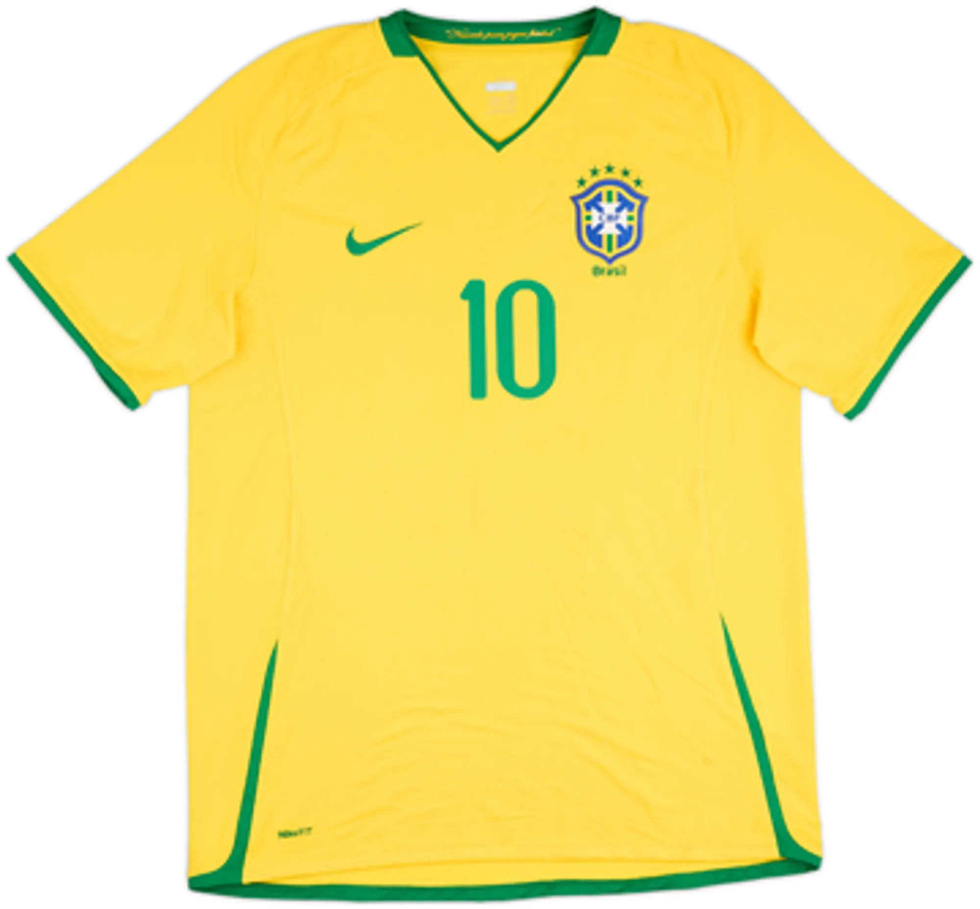 2008-10 Brazil Home Shirt Ronaldinho #10 - 6/10 - (L)