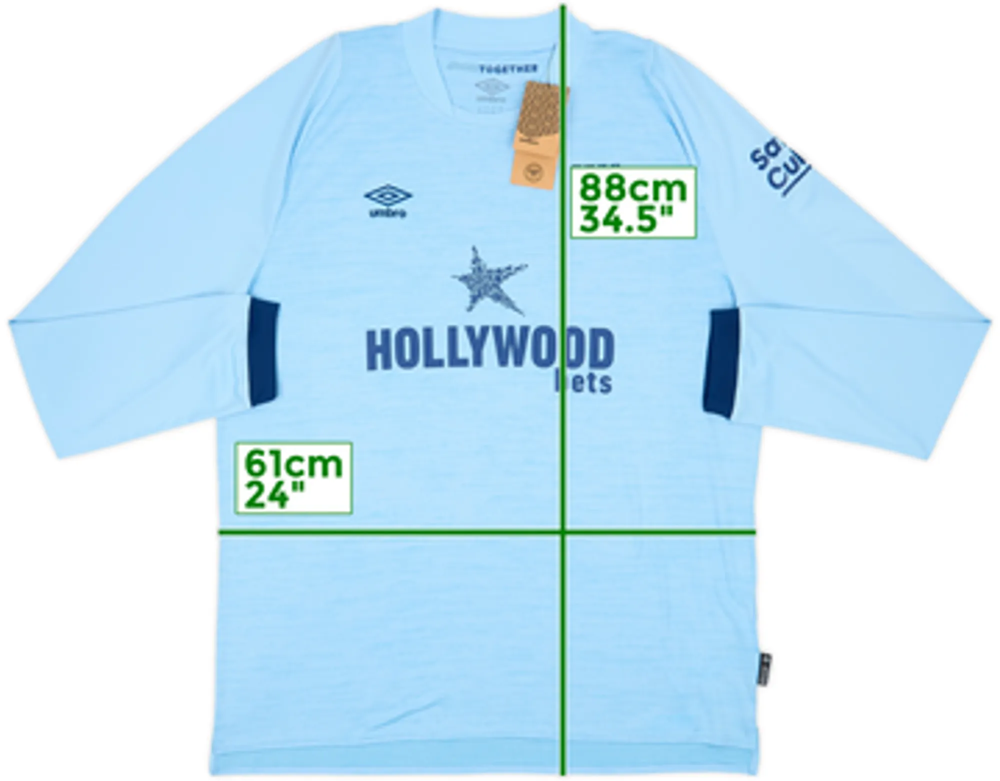 2022-24 Brentford Away L/S Shirt (L)