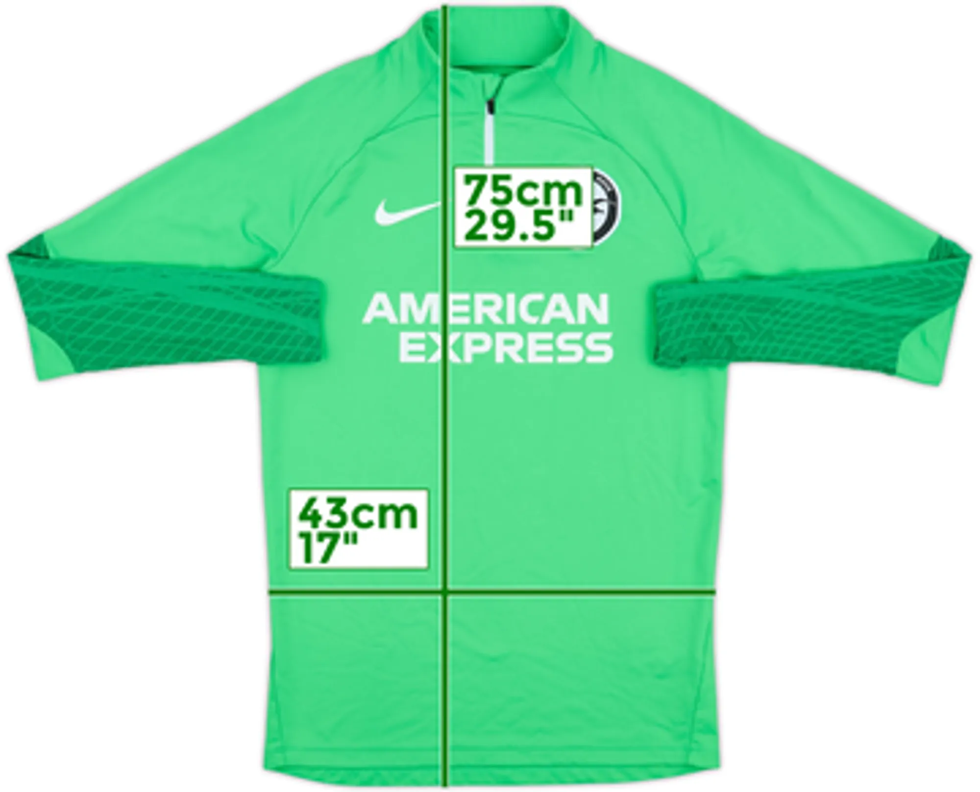 2022-23 Brighton Nike 1/4 Zip Training Top - 8/10 - (S)