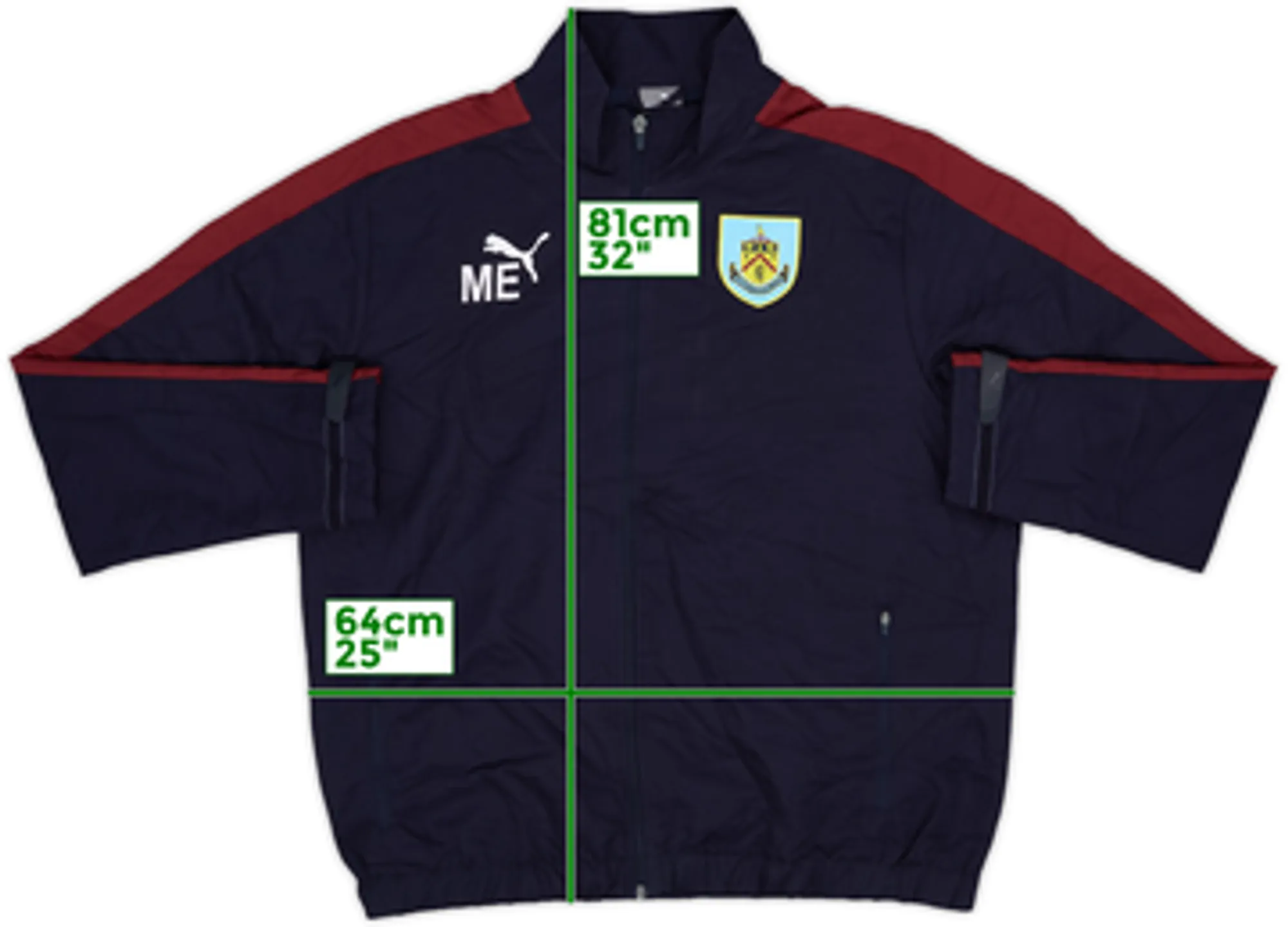 2018-19 Burnley Staff Issue Puma Track Jacket ME - 8/10 - (L)