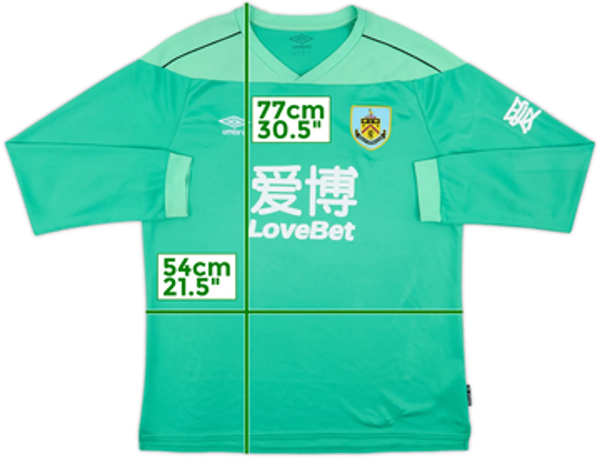 2020-21 Burnley GK Shirt - 7/10 - (XL)