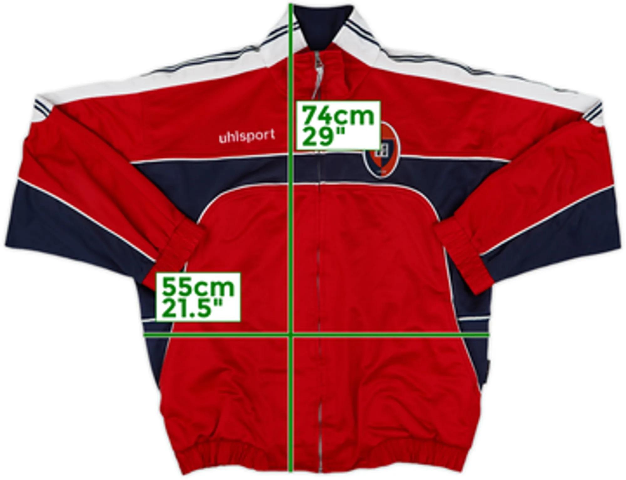 2000-02 Cagliari Uhlsport Track Jacket - 9/10 - (M)