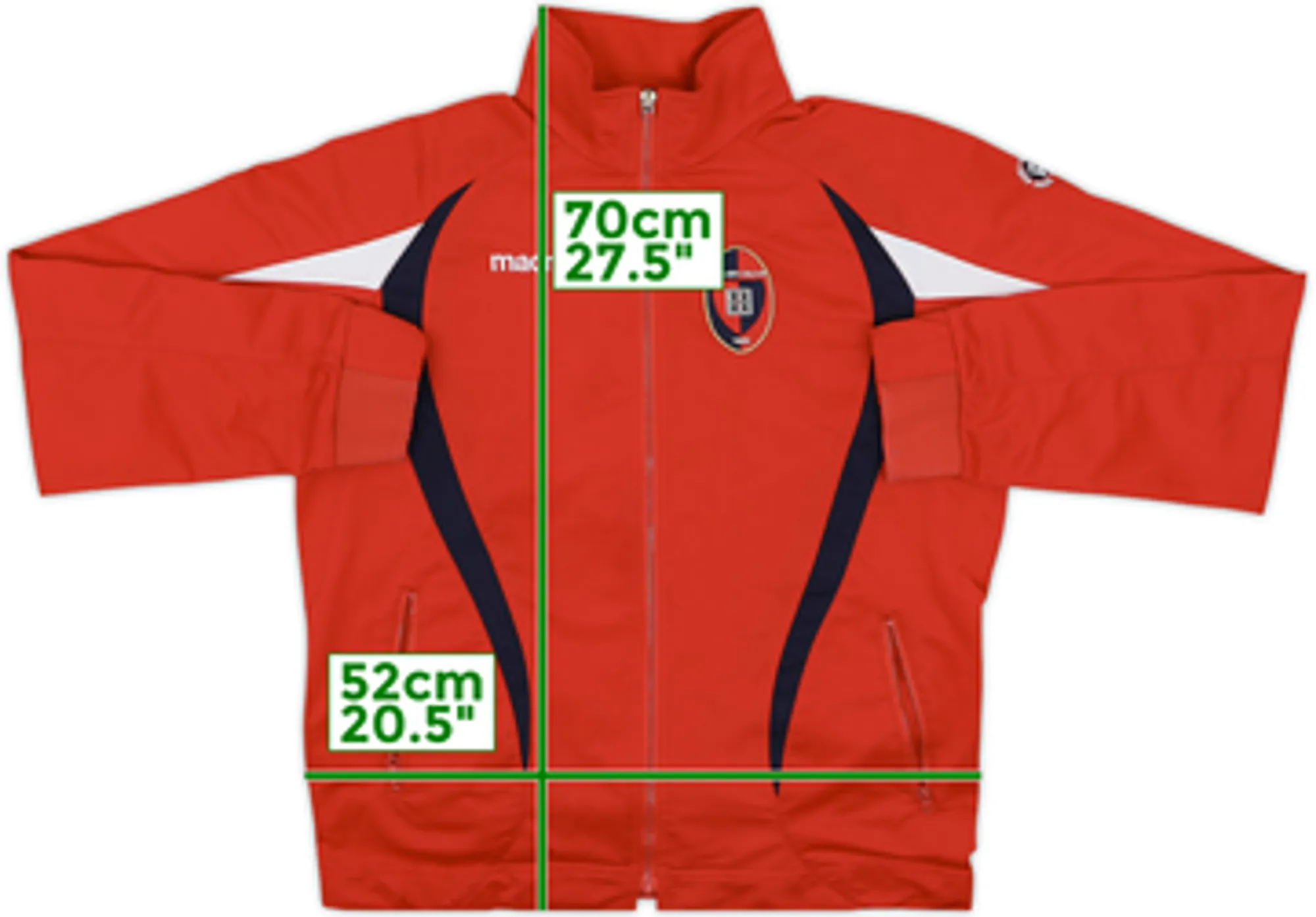 2010-11 Cagliari Macron Track Jacket - 9/10 - (M)