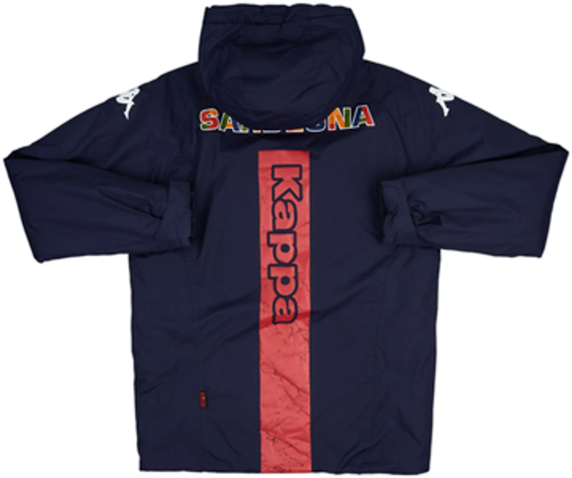 2013-14 Cagliari Kappa Hooded Bench Coat - 7/10 - (M)