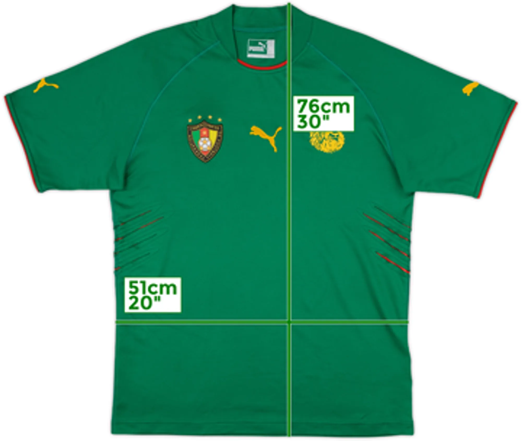 2004-06 Cameroon Home Shirt - 9/10 - (M)