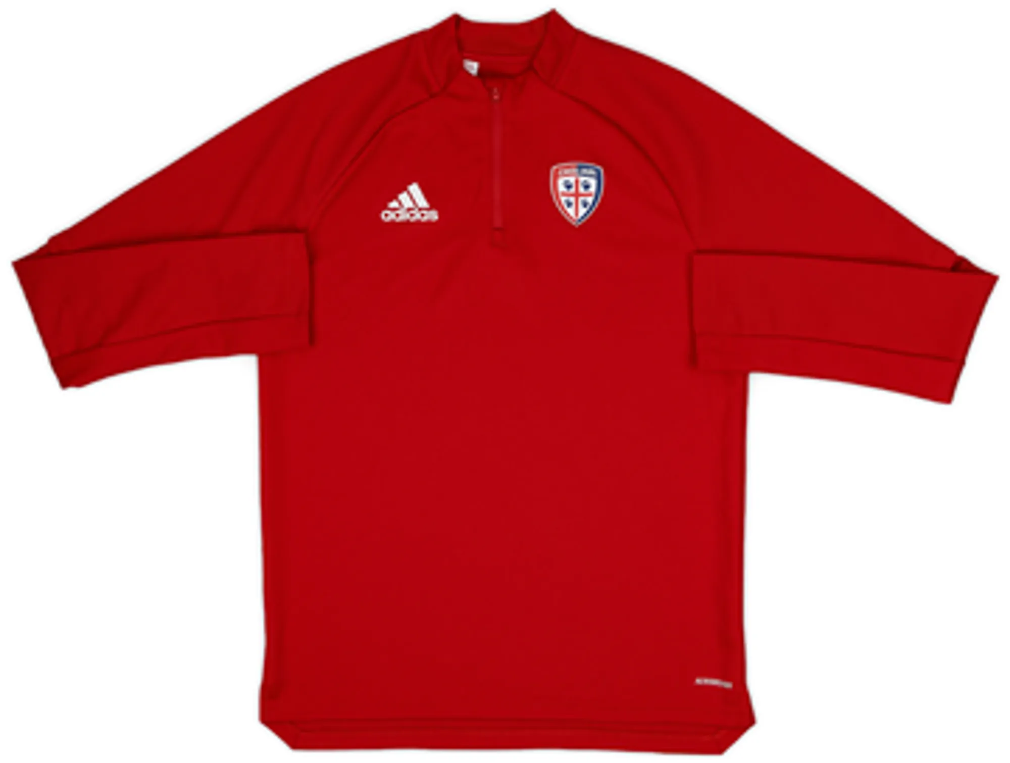 2019-20 Cagliari Macron 1/4 Zip Drill Top - 10/10 - (L.Boys)