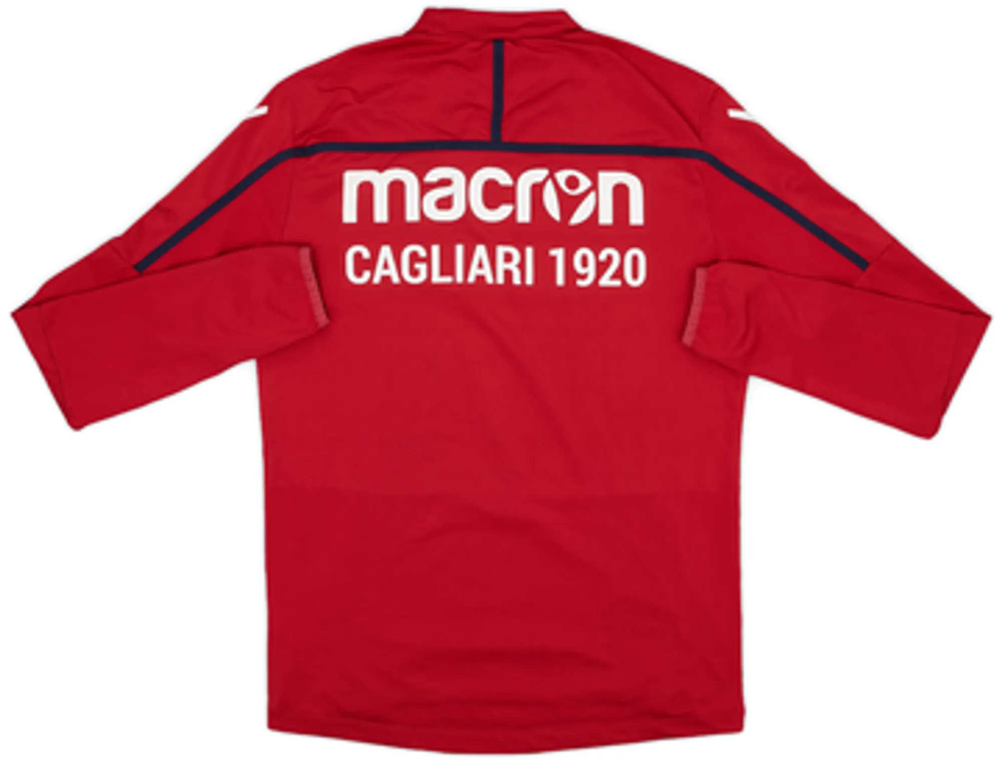 2019-20 Cagliari Macron Staff Issue Drill Top 'Carboni' - 8/10 - (S)