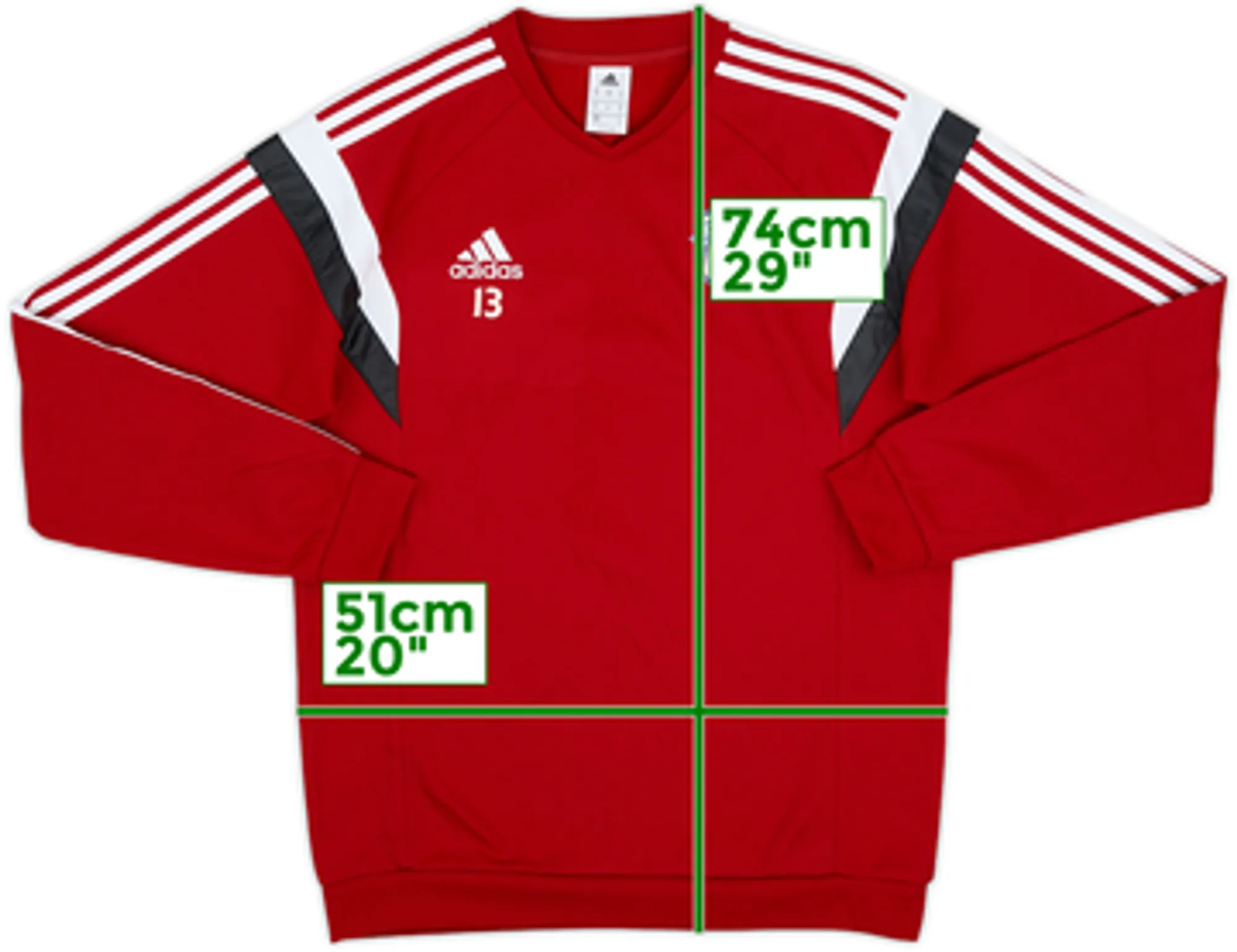 2015-16 Cardiff City Player Issue adidas Sweat Top #13 - 7/10 - (M)