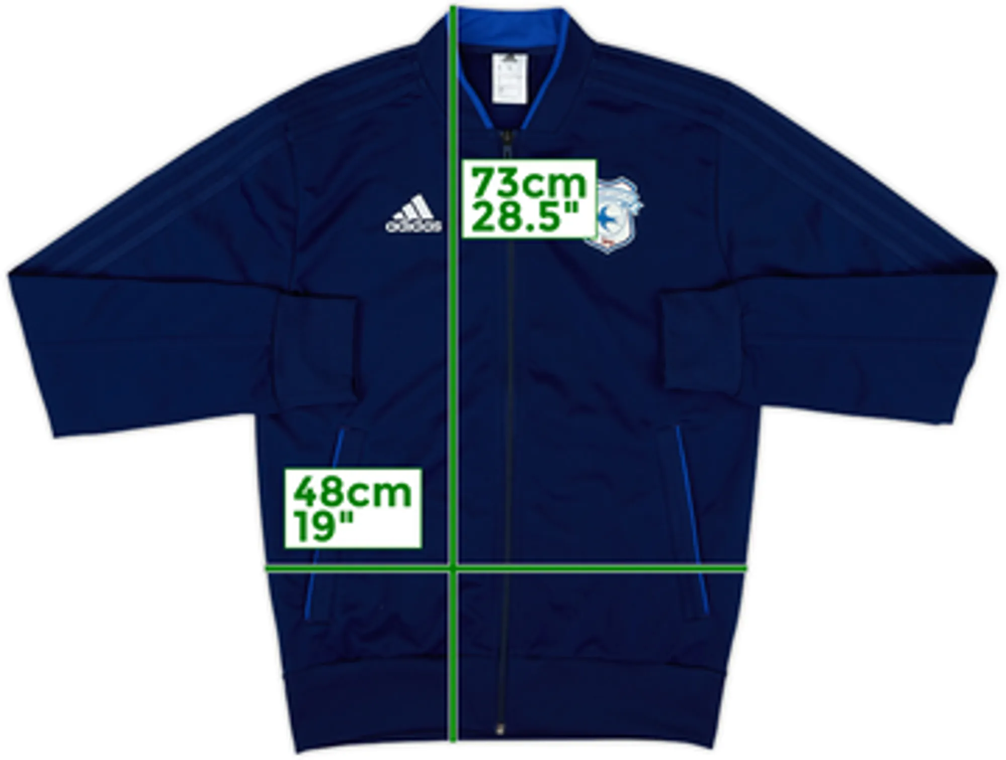 2018-19 Cardiff City adidas Track Jacket - 8/10 - (S)