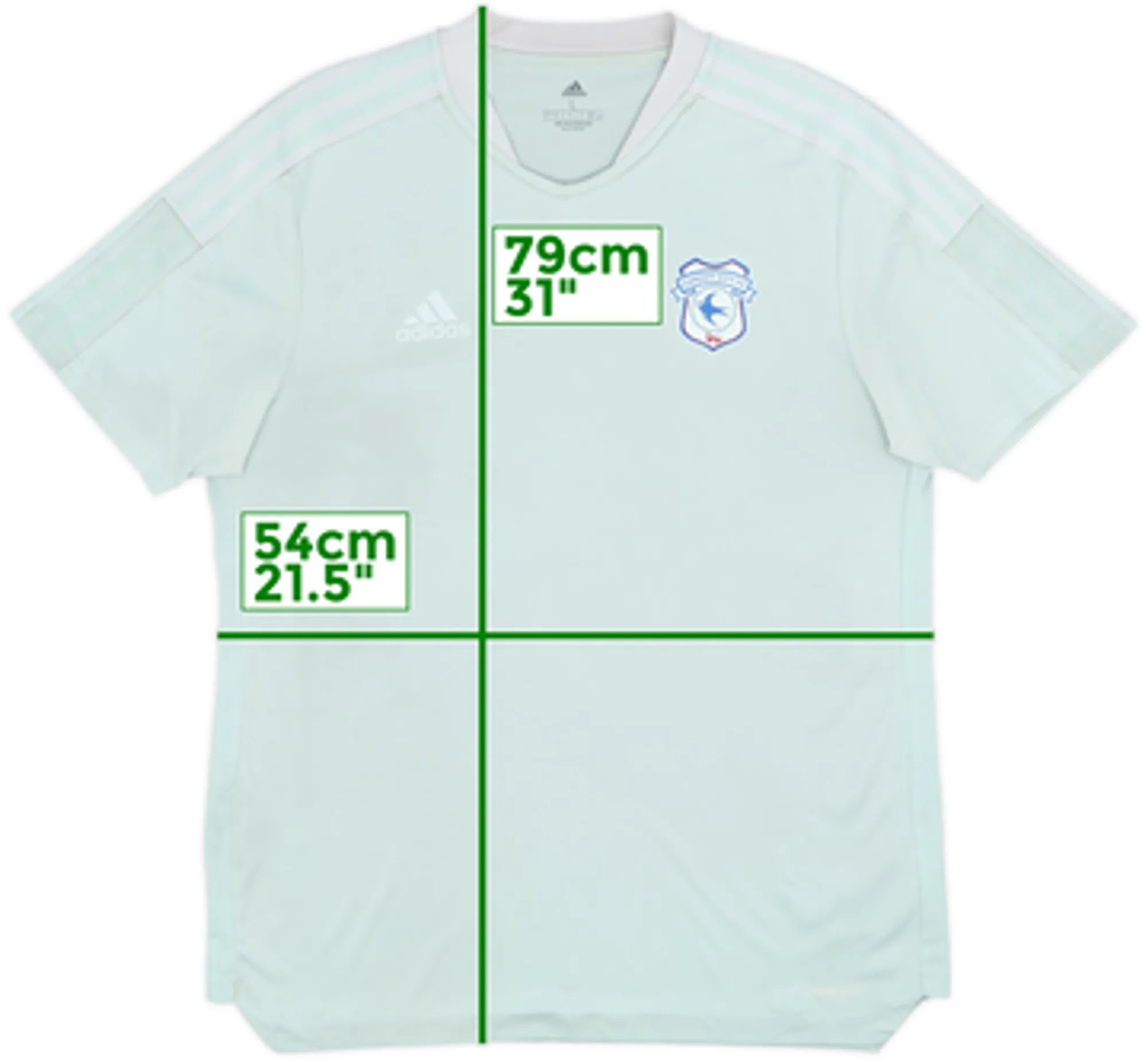 2021-22 Cardiff adidas Training Shirt - 8/10 - (L)