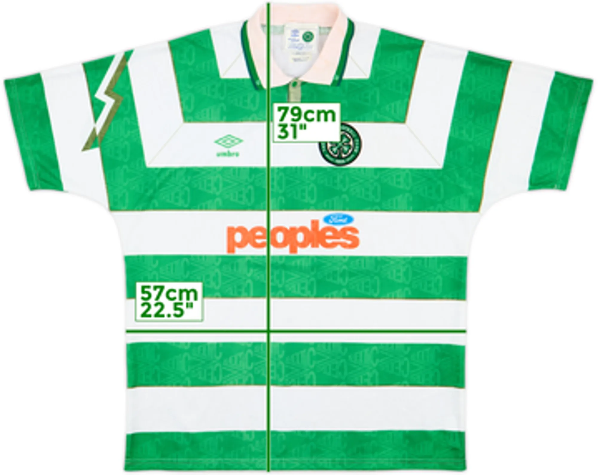 1991-92 Celtic Home Shirt - 8/10 - (L)