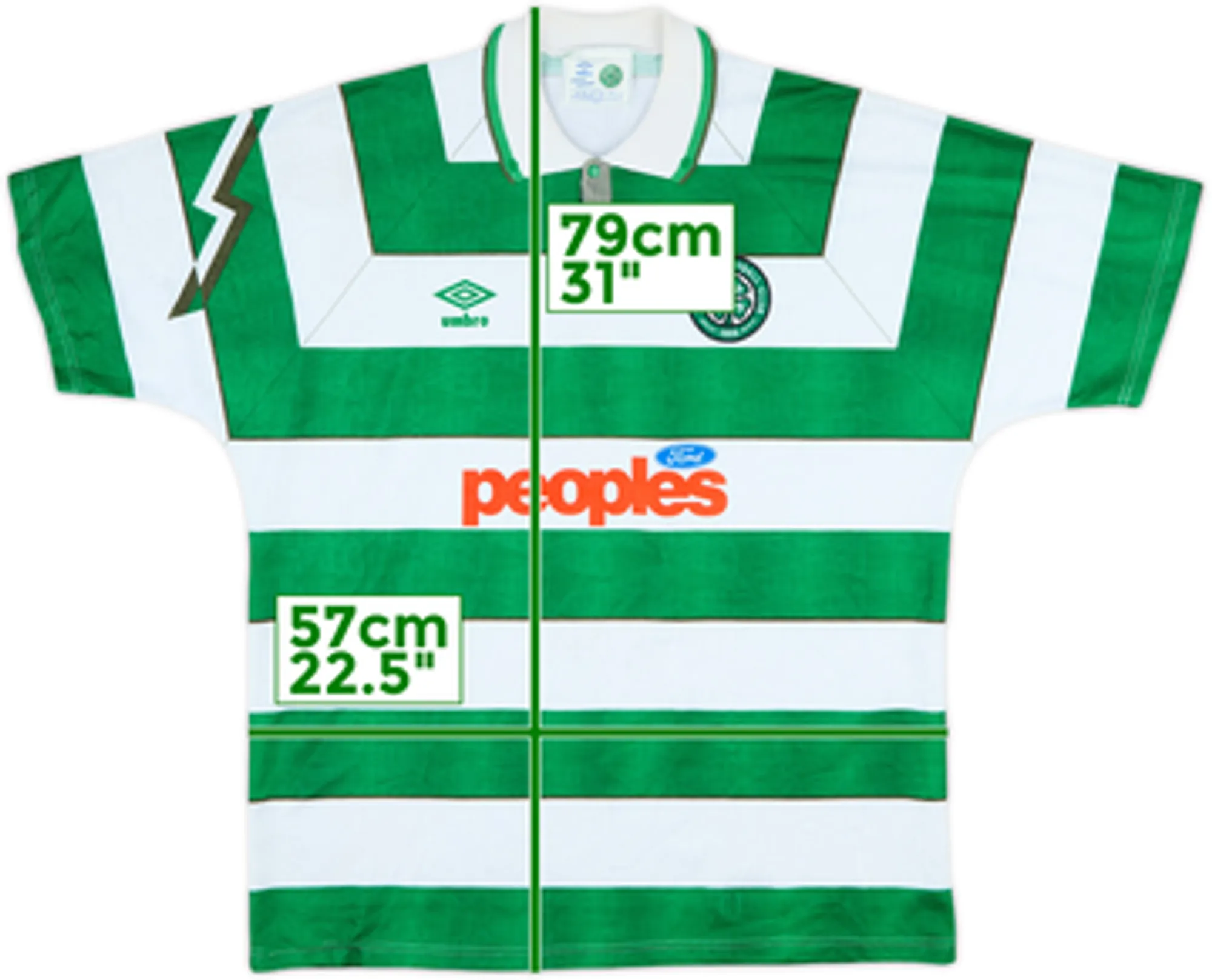 1991-92 Celtic Home Shirt - 9/10 - (XL)