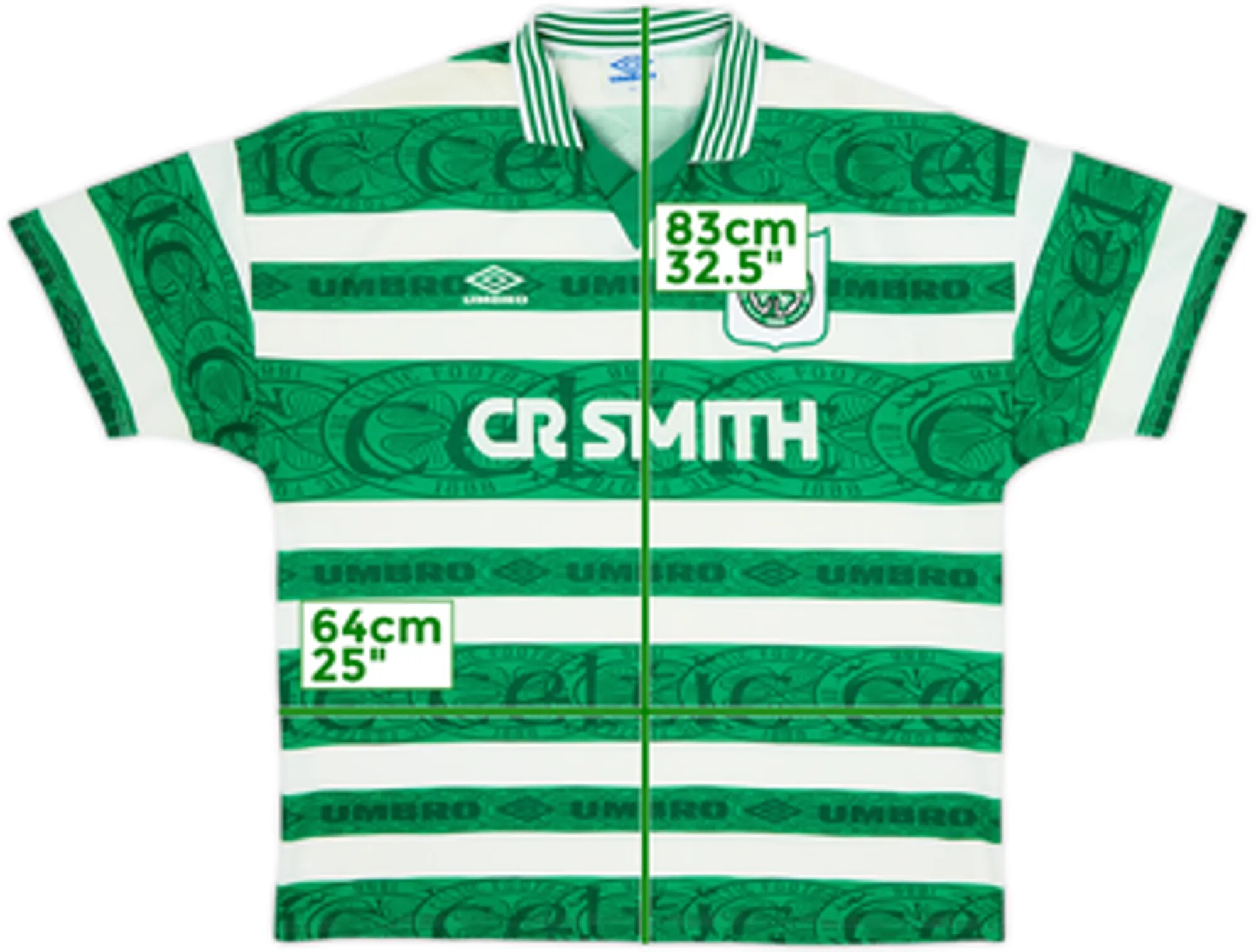 1995-97 Celtic Home Shirt - 8/10 - (L)