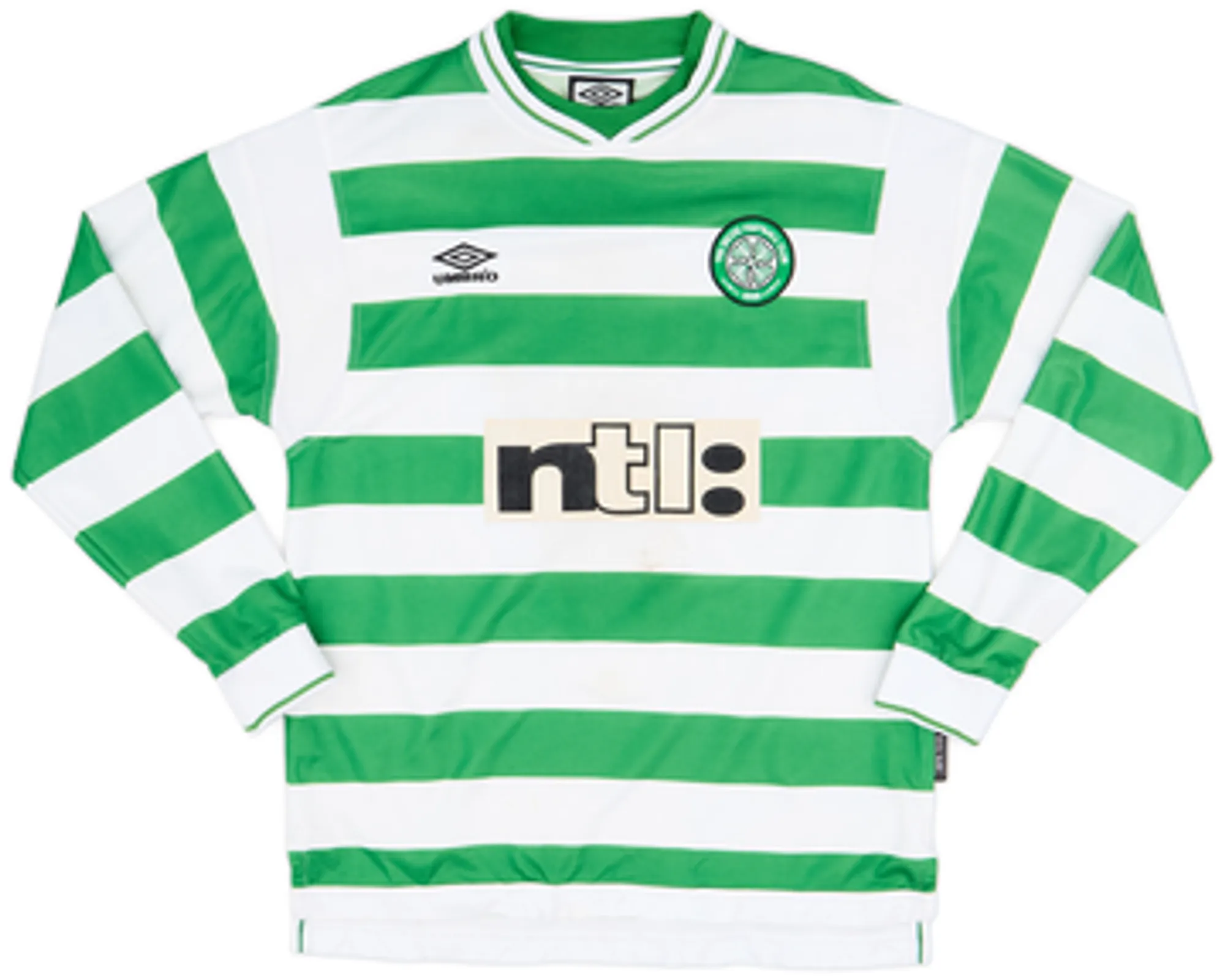 1999-01 Celtic Home L/S Shirt Petrov #19 - 7/10 - (M)