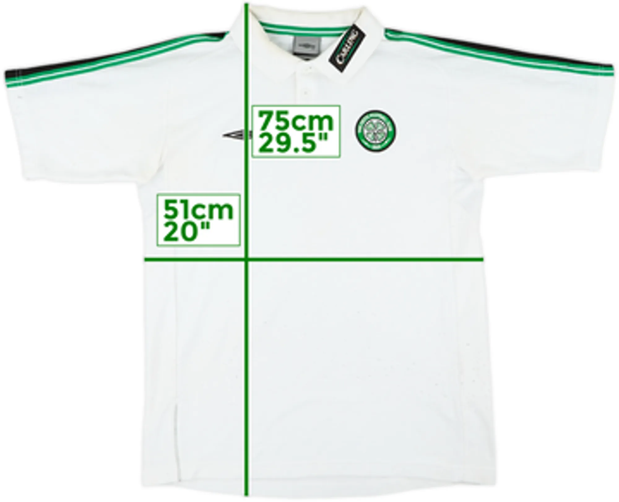 2001-02 Celtic Umbro Polo Shirt - 7/10 - (M)