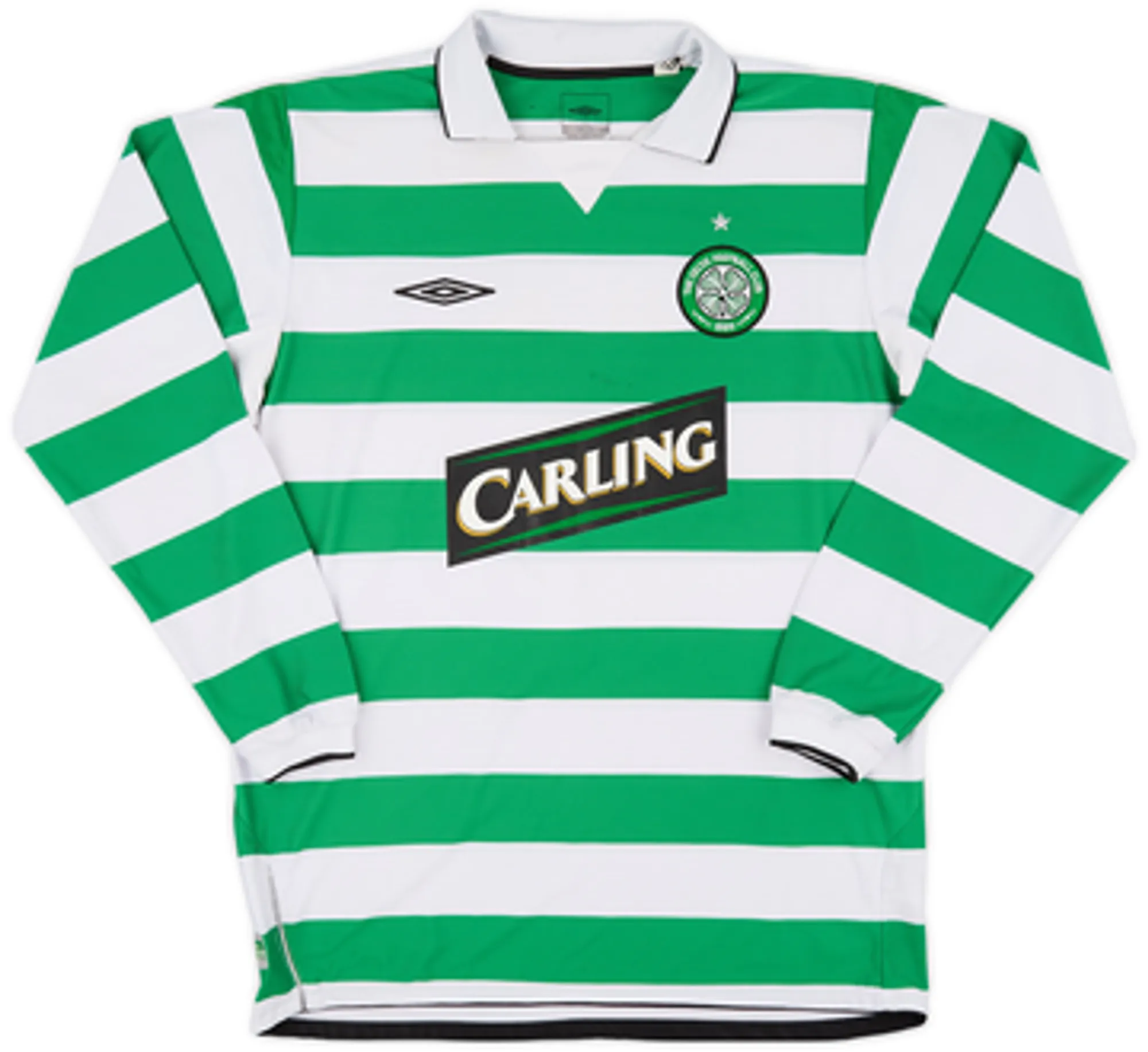 2004-05 Celtic Home L/S Shirt Lennon #18 - 7/10 - (L)