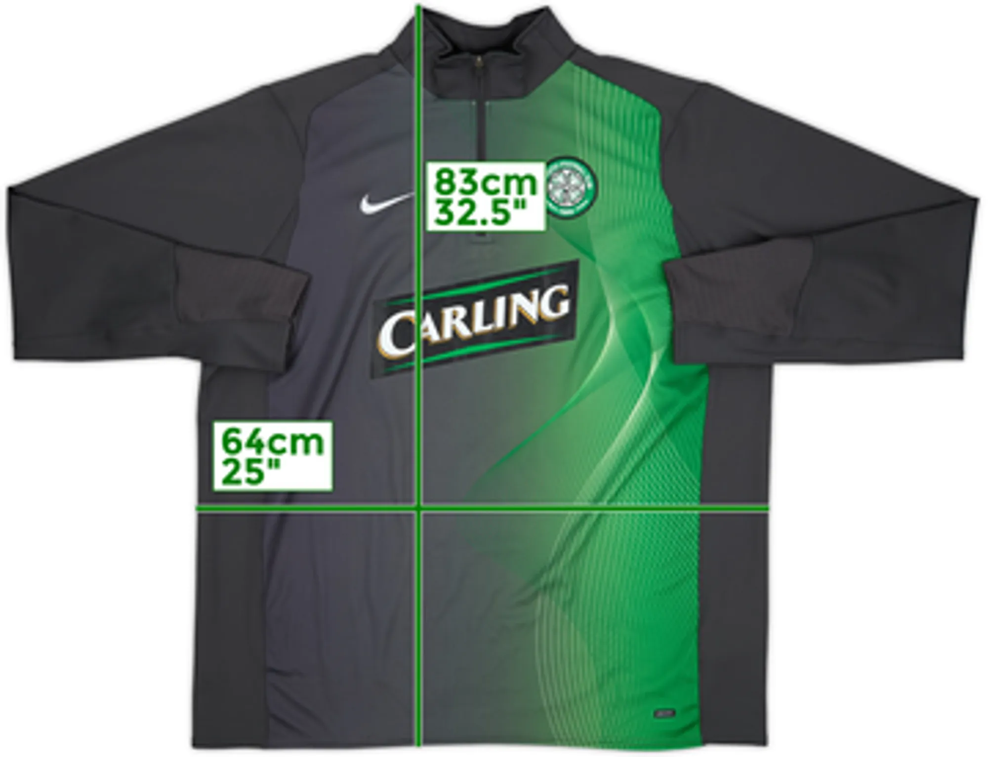 2006-07 Celtic Nike 1/4 Zip Drill Top - 9/10 - (XXL)