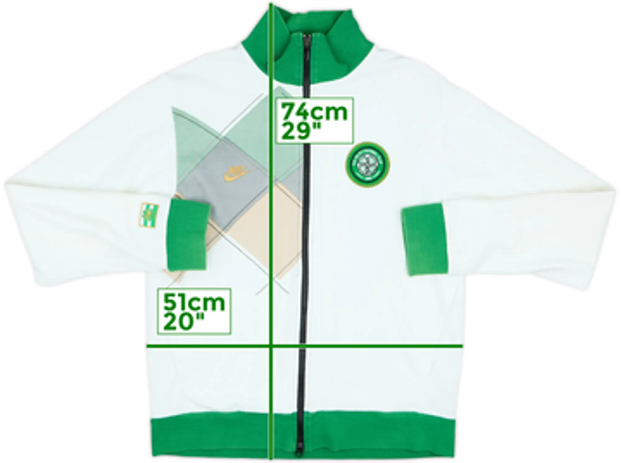 2007-08 Celtic Nike Track Jacket - 6/10 - (M.Boys)