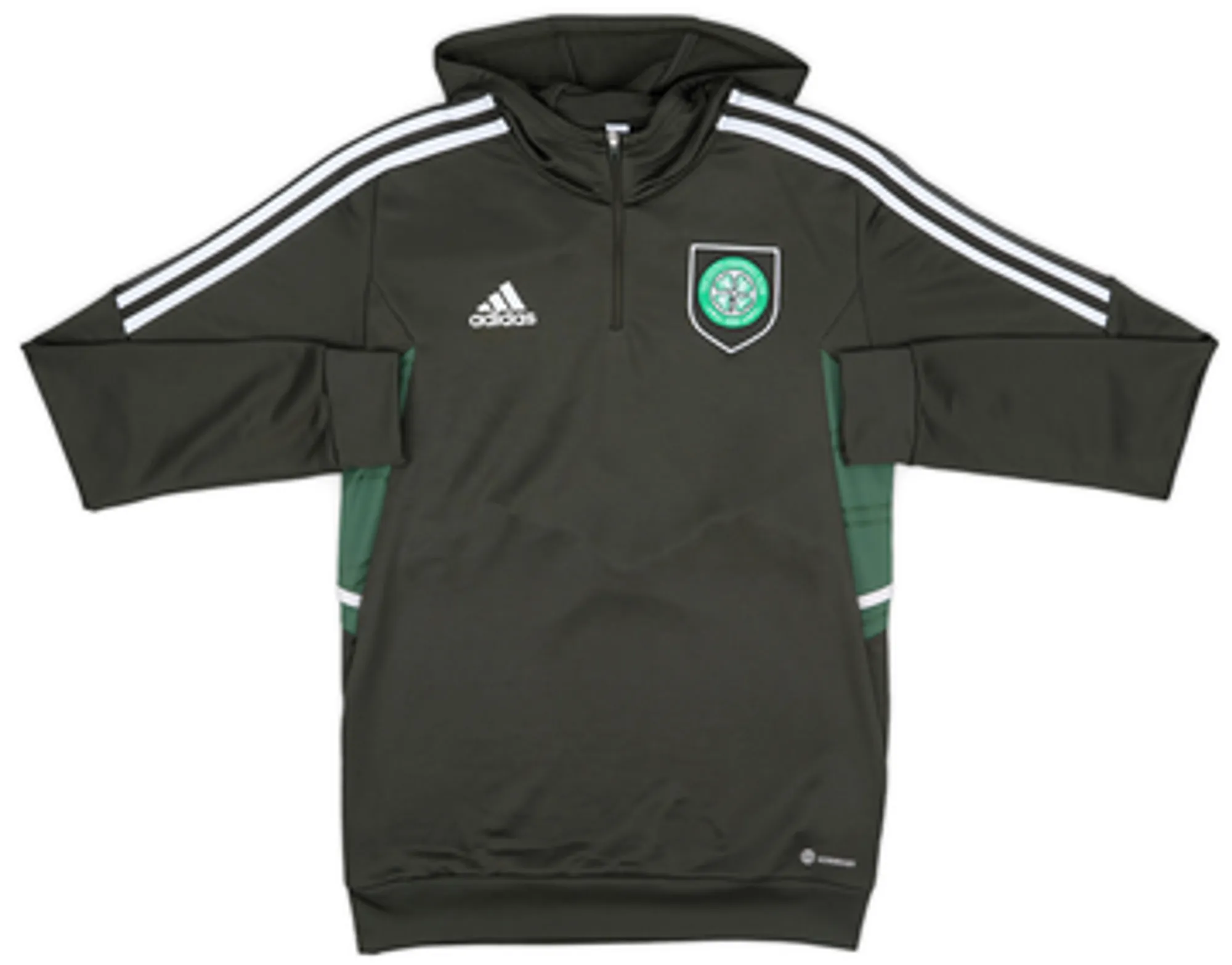 2022-23 Celtic adidas 1/4 Zip Hooded Drill Top - 10/10 - (S)