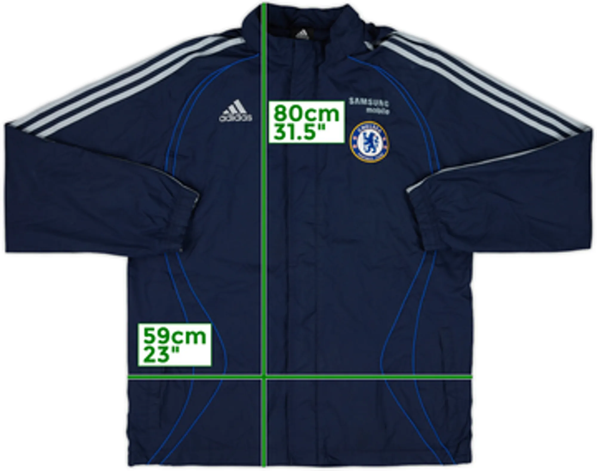 2006-07 Chelsea adidas Hooded Rain Jacket - 6/10 - (M)