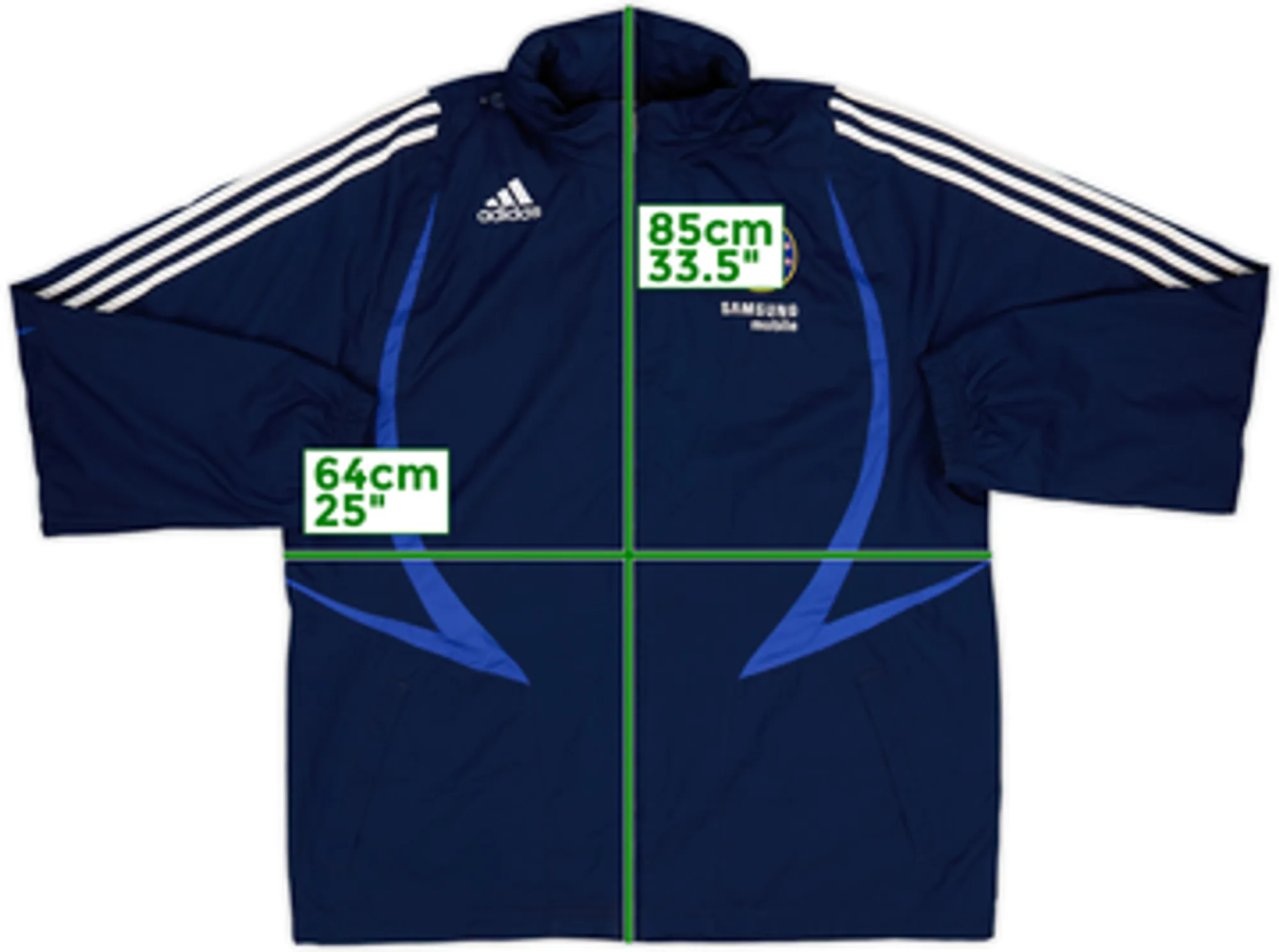 2007-08 Chelsea adidas Hooded Rain Jacket - 8/10 - (L)