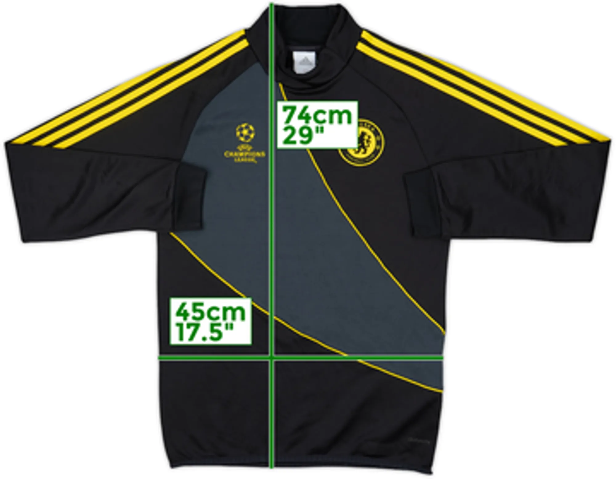 2012-13 Chelsea adidas CL 1/4 Zip Training Top - 8/10 - (M)