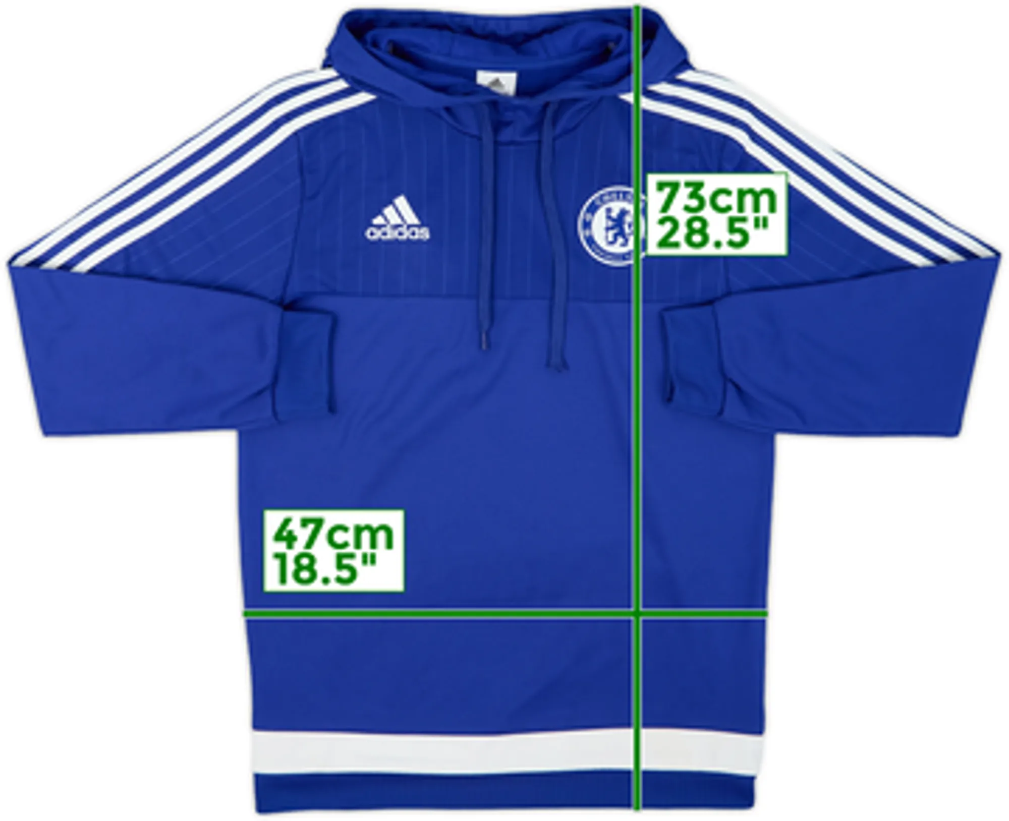 2015-16 Chelsea adidas Hooded Sweat Top - 9/10 - (S)