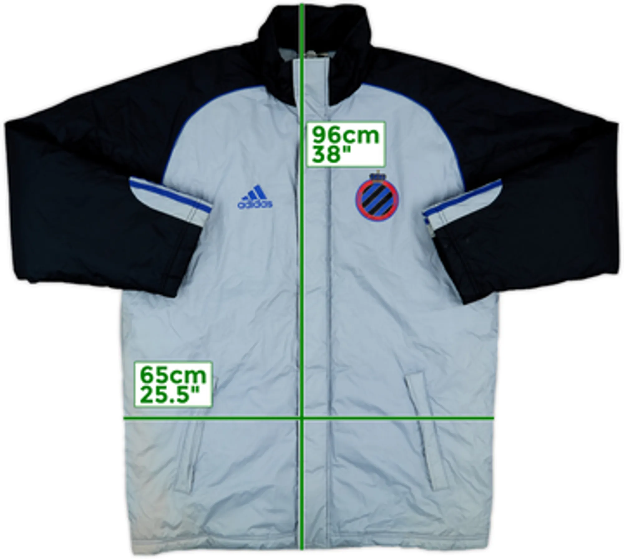 2002-03 Club Brugge adidas Padded Bench Coat - 7/10 - (L)