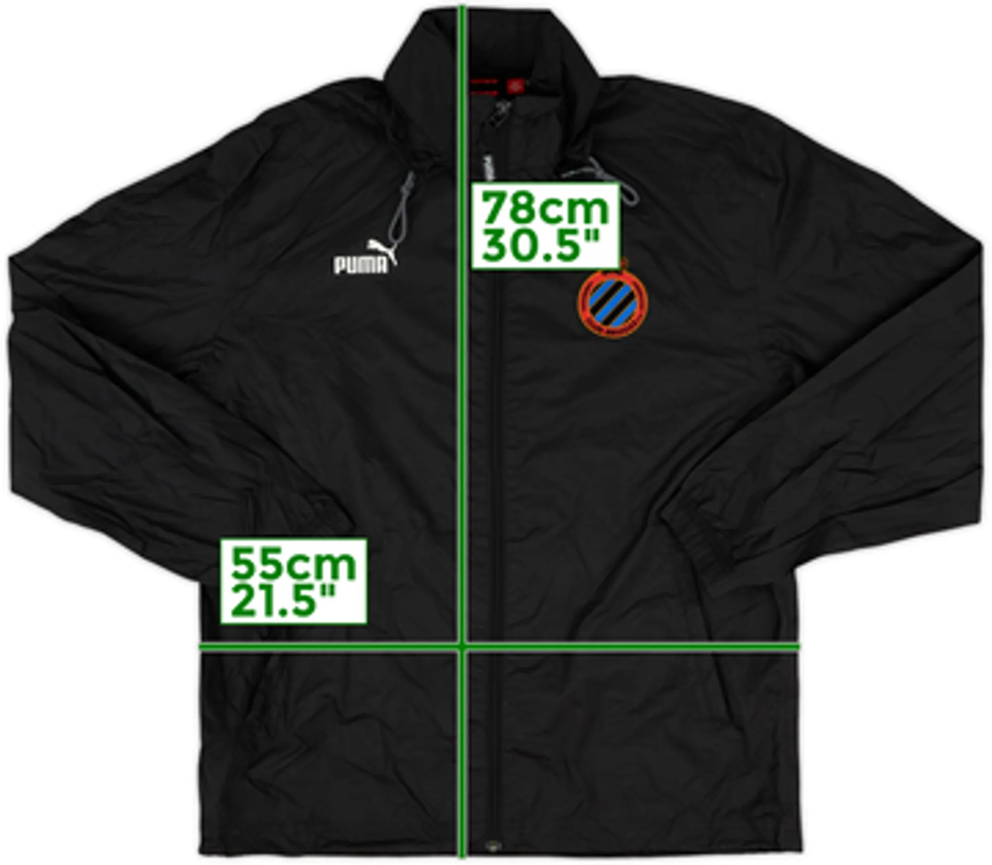 2012-13 Club Brugge Puma Hooded Rain Jacket - 8/10 - (S)