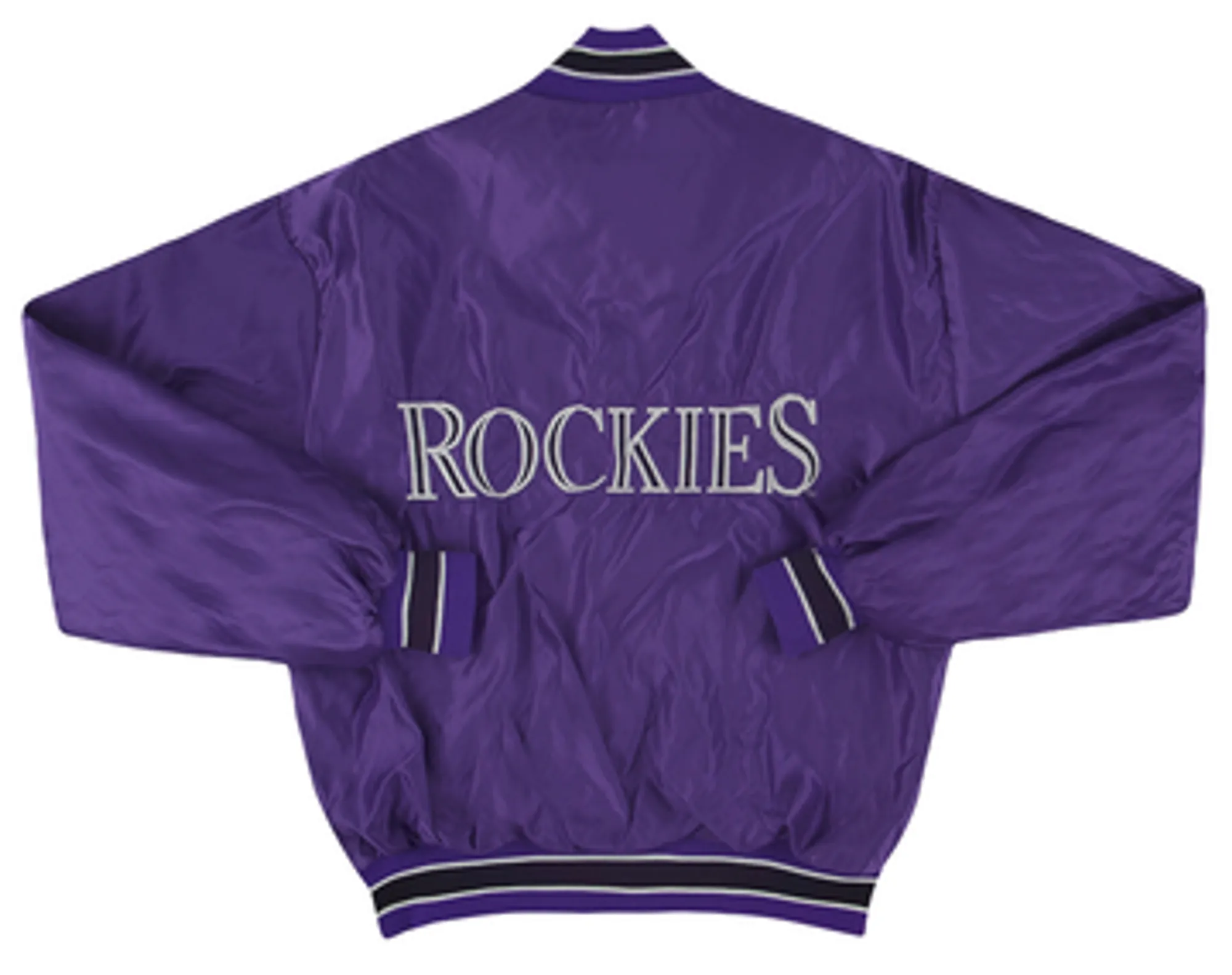 1990s Colorado Rockies Satin Varsity Jacket L