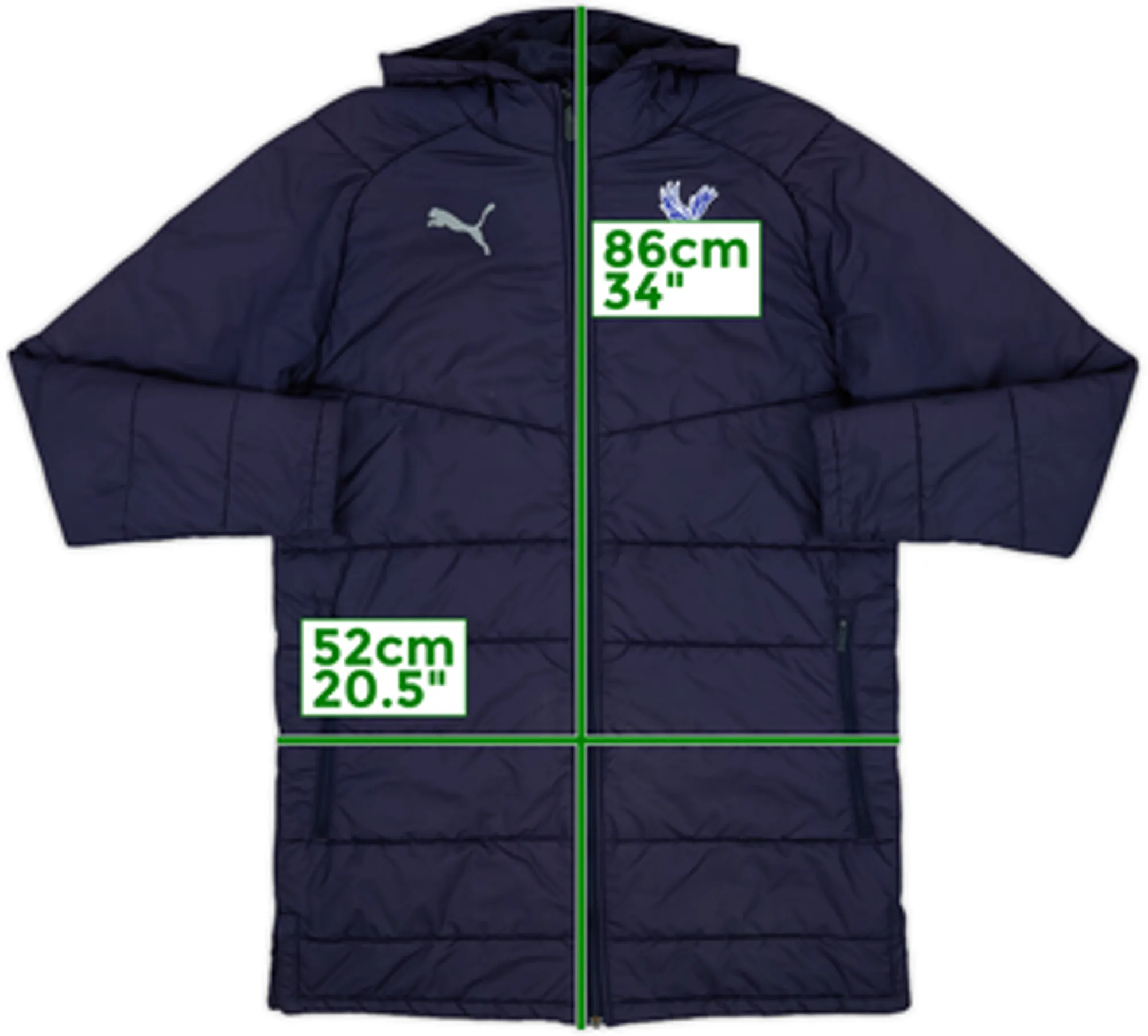 2018-19 Crystal Palace Puma Padded Bench Coat - 8/10 - (S)
