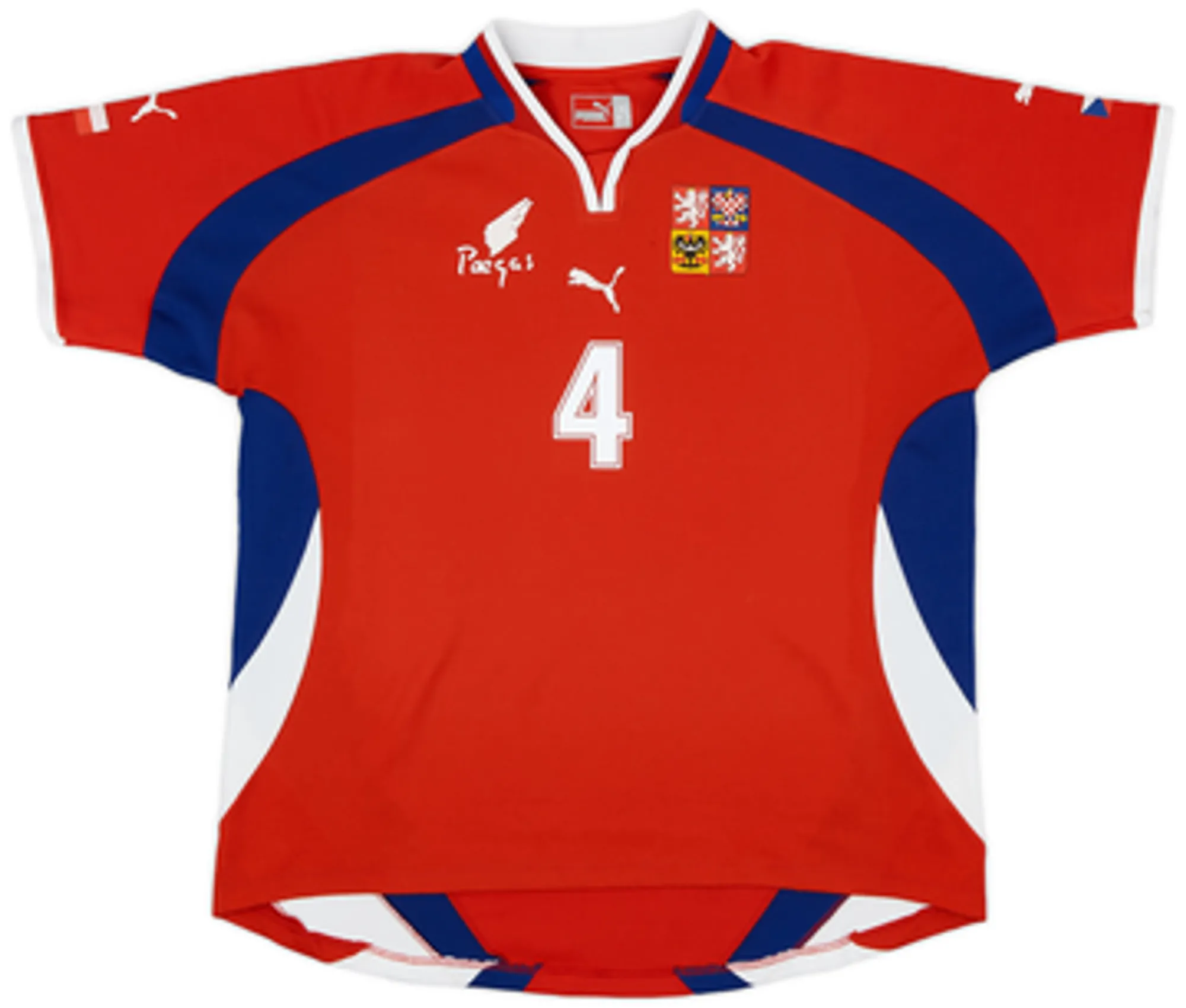 2000-02 Czech Republic Home Shirt Nedved #4EXL