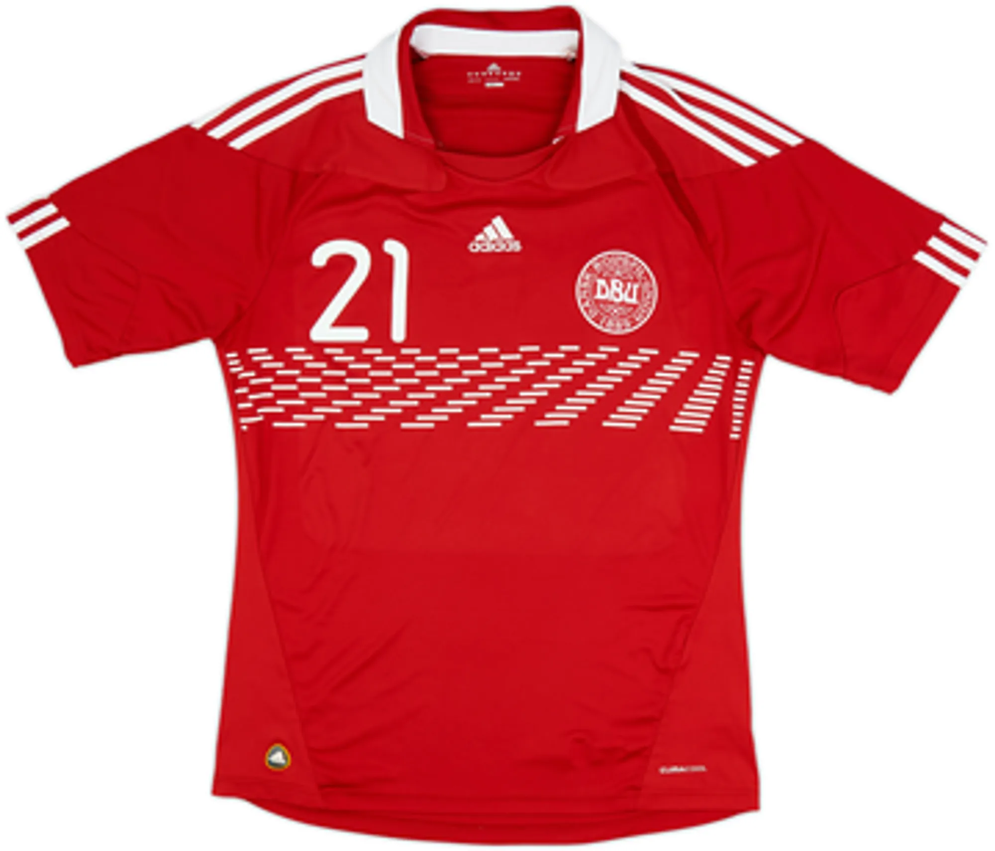 2010-11 Denmark Home Shirt Eriksen #21 - 8/10 - (L)