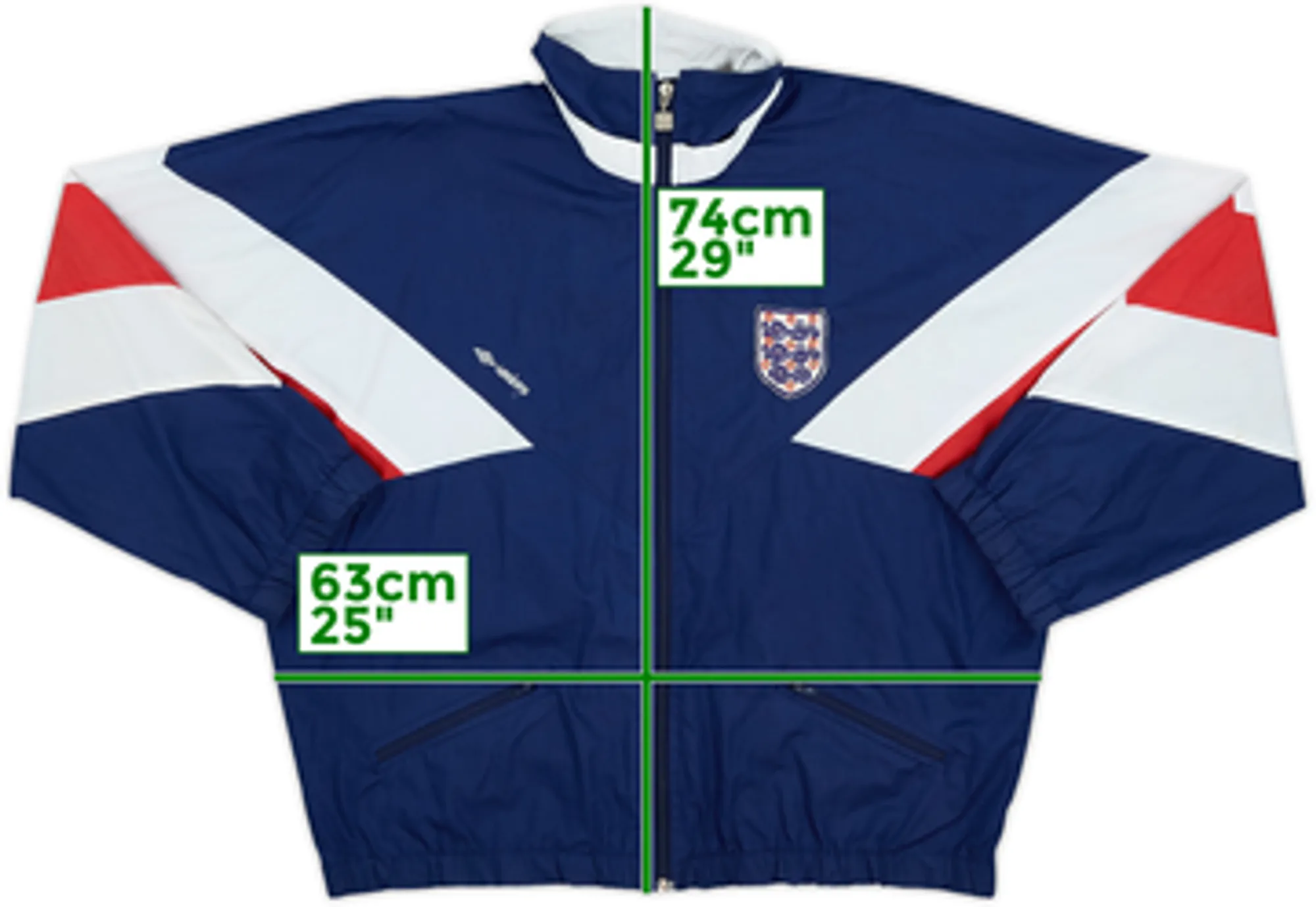 1988-99 England Umbro Track Jacket - 8/10 - (L)