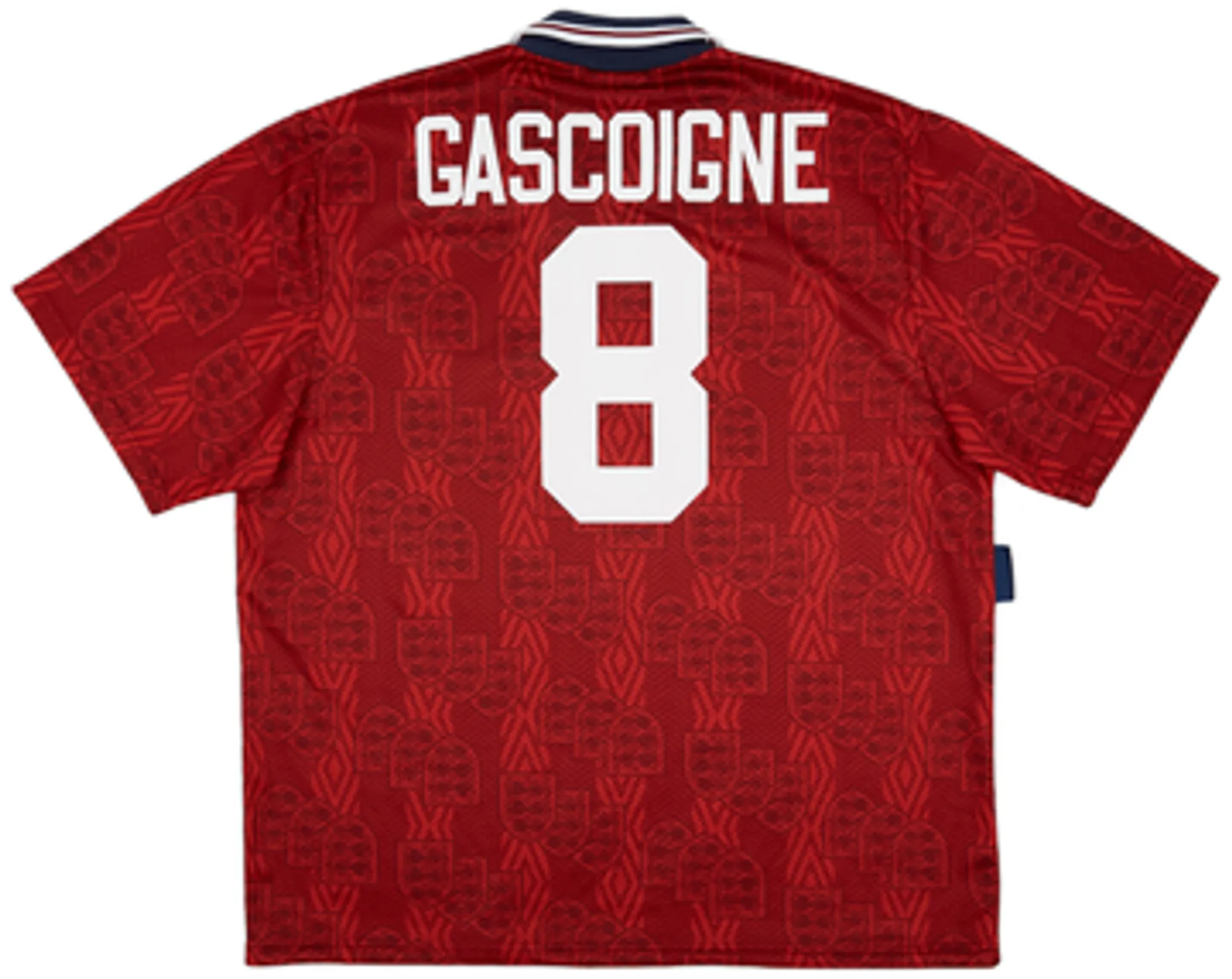 1993-95 England Away Shirt Gascoigne #8 - 8/10 - (XL)