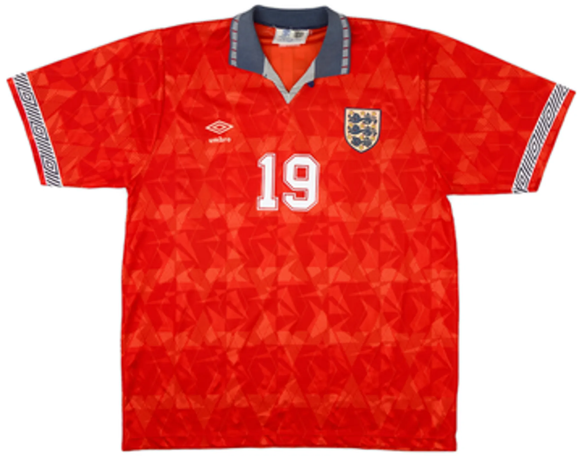 1990-93 England Away Shirt Gascoigne #19 - 6/10 - (L)
