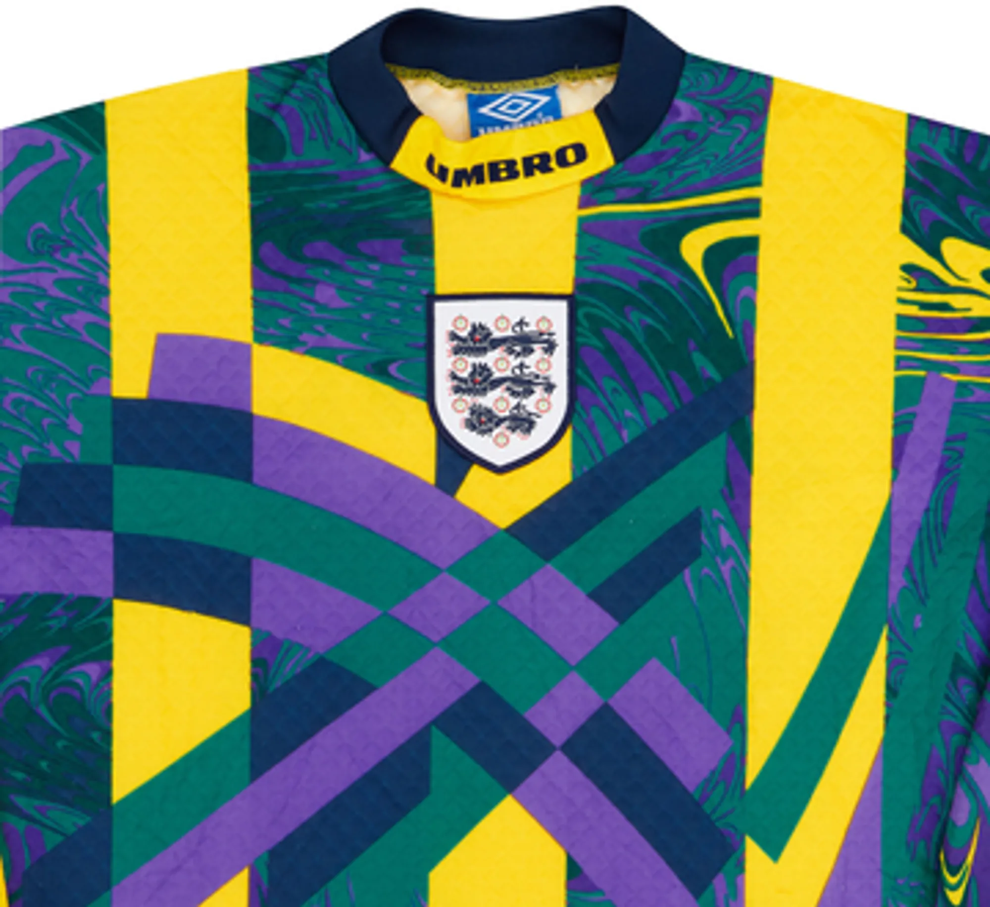 1995-96 England GK Shirt - 8/10 - (Y)