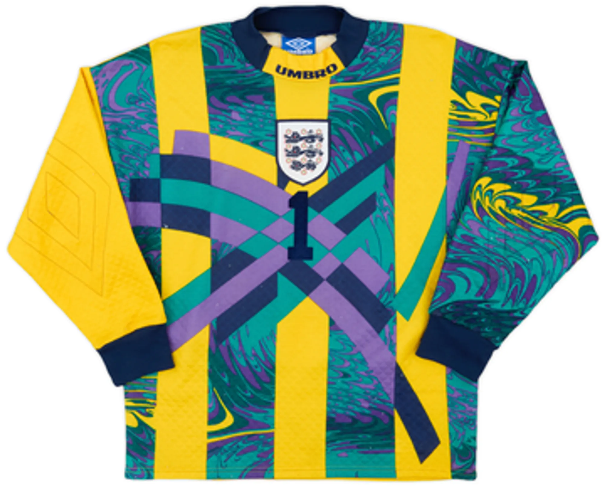 1995-96 England GK Shirt Seaman #1 - 8/10 - (Y)