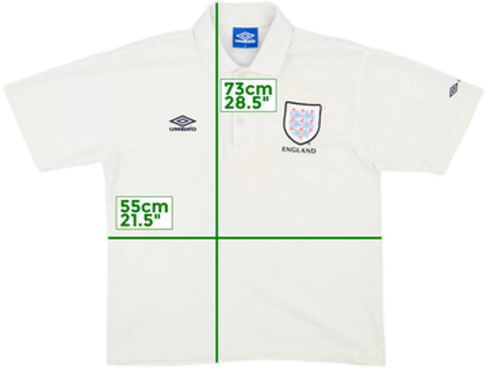 1995-97 England Umbro Polo Shirt - 8/10 - (M)