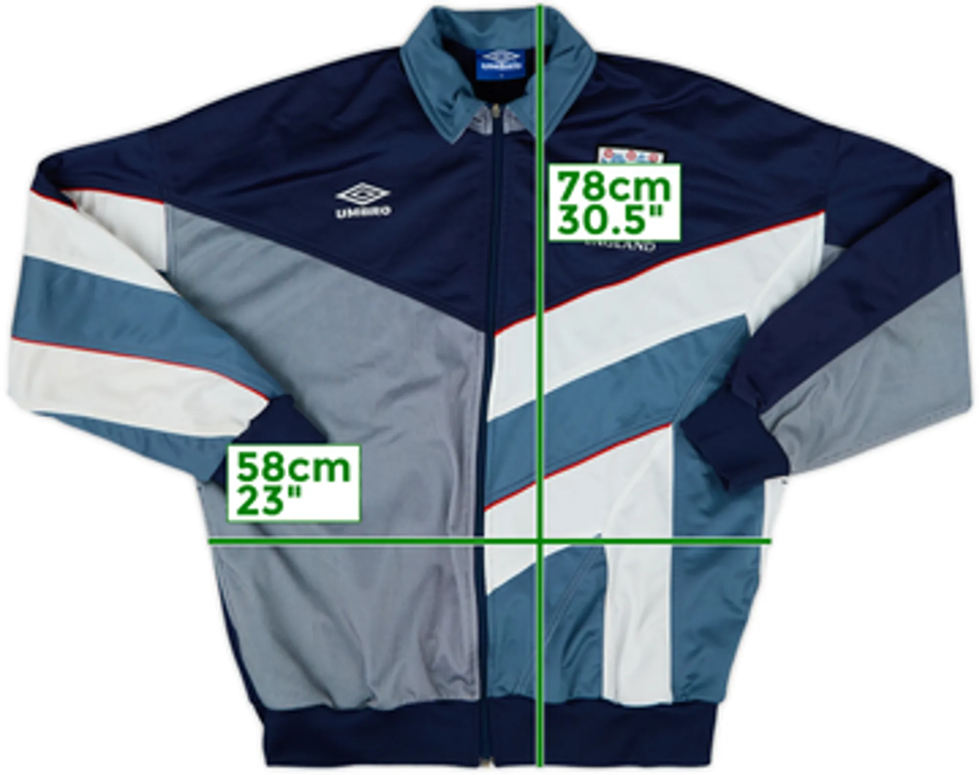 1995-97 England Umbro Track Jacket - 6/10 - (M)