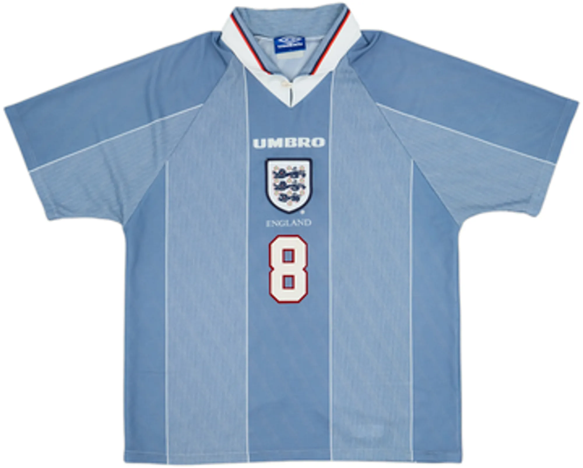 1996-97 England Away Shirt Gascoigne #8 - 6/10 - (L)
