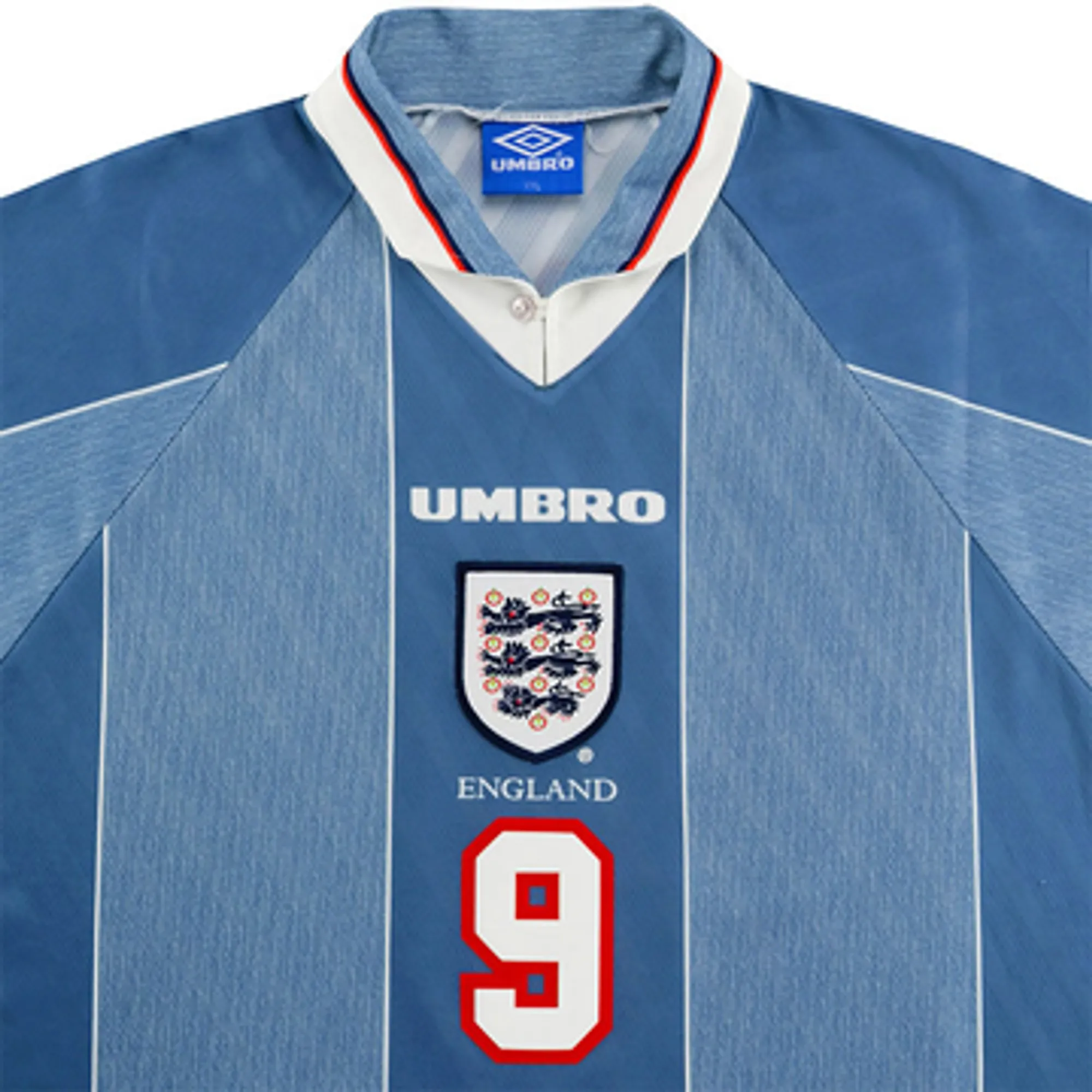 1996-97 England Away Shirt Shearer #9 - 8/10 - (XL)