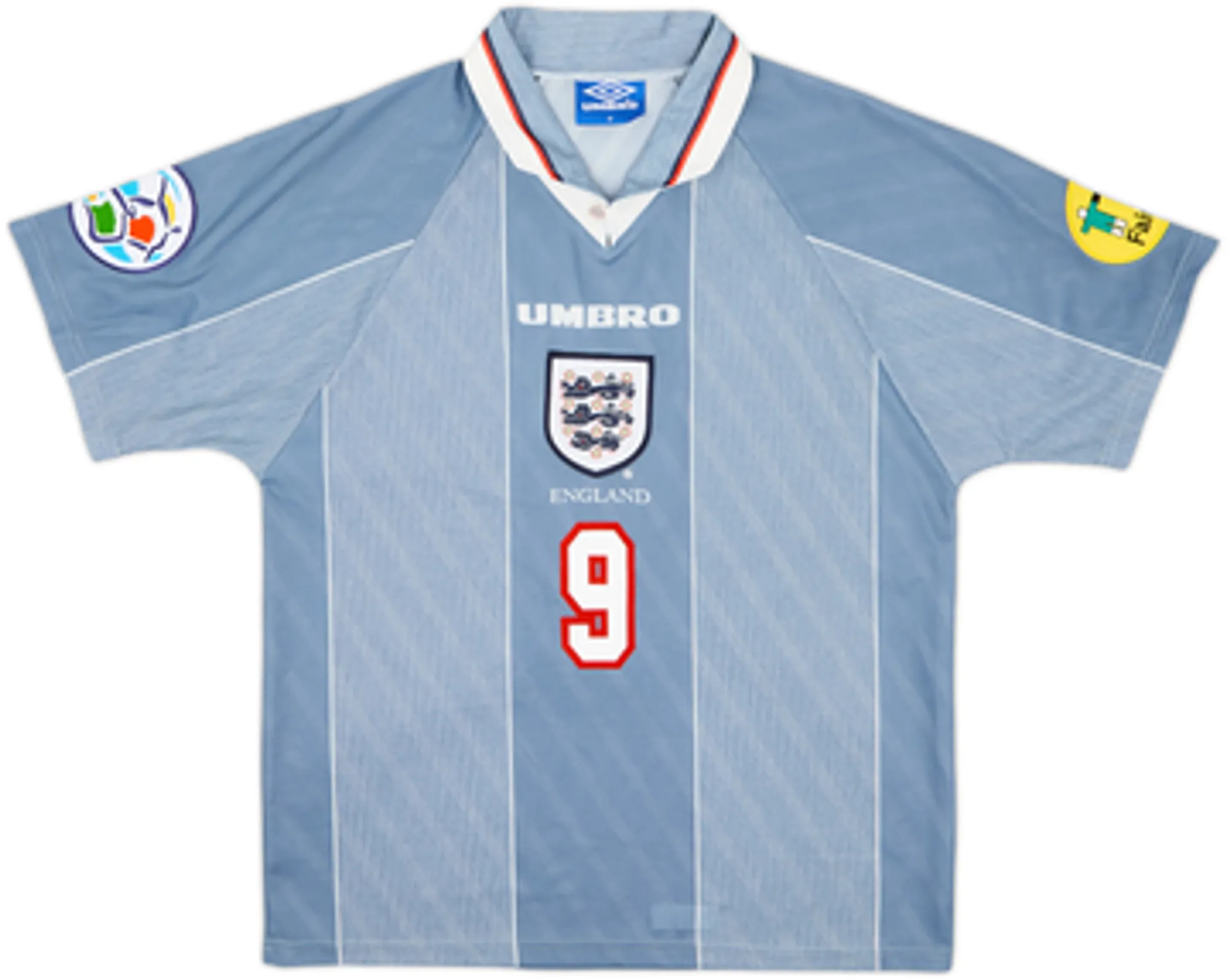 1996-97 England Away Shirt Shearer #9 - 8/10 - (L)