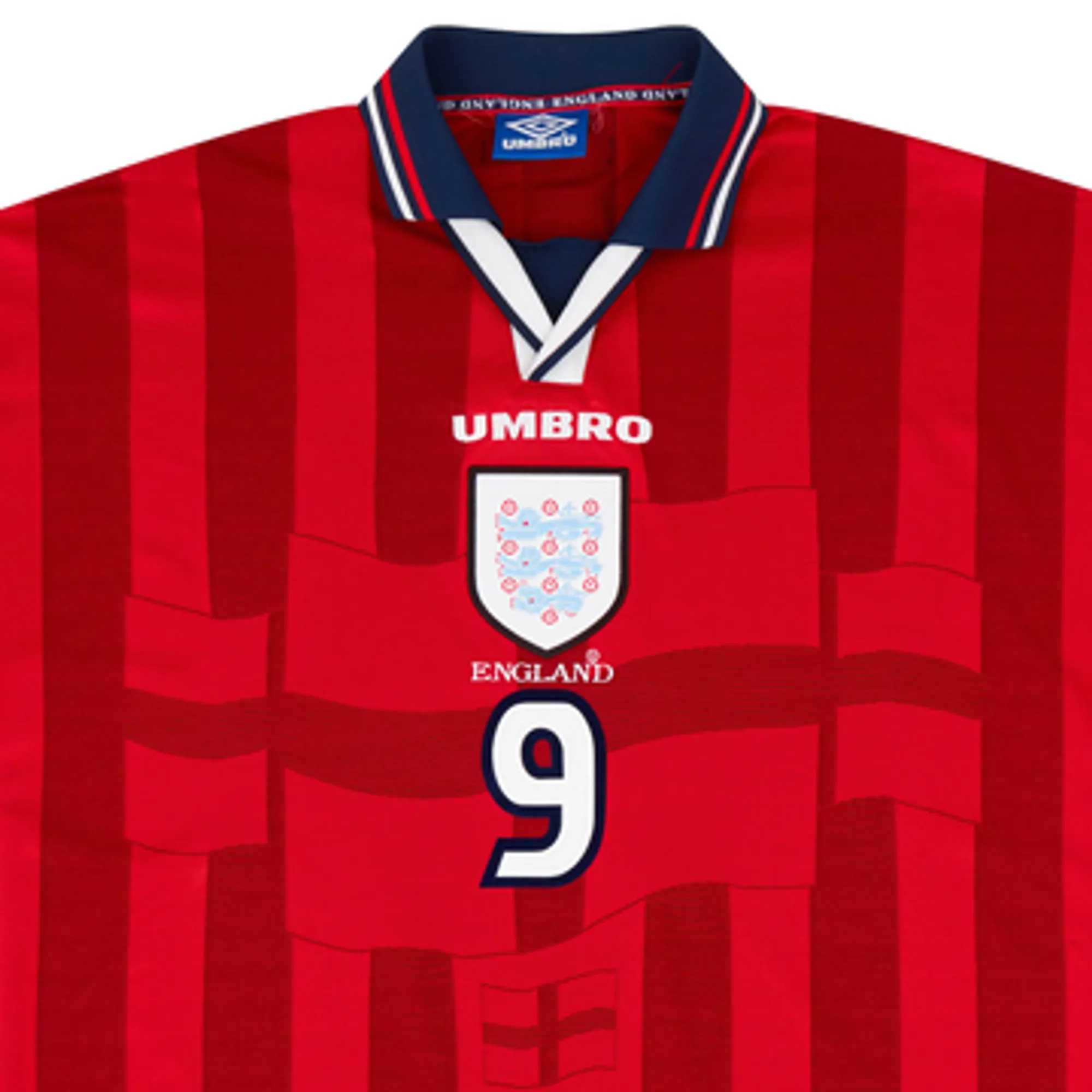 1997-99 England Away Shirt Shearer #9 - 8/10 - (L)