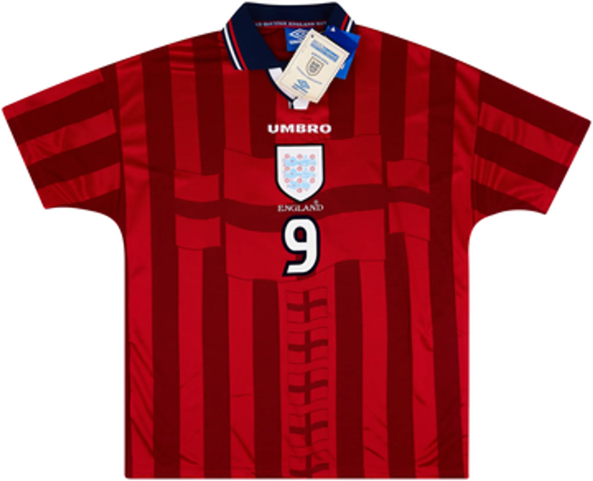 1997-99 England Away Shirt Shearer #9 (XL)